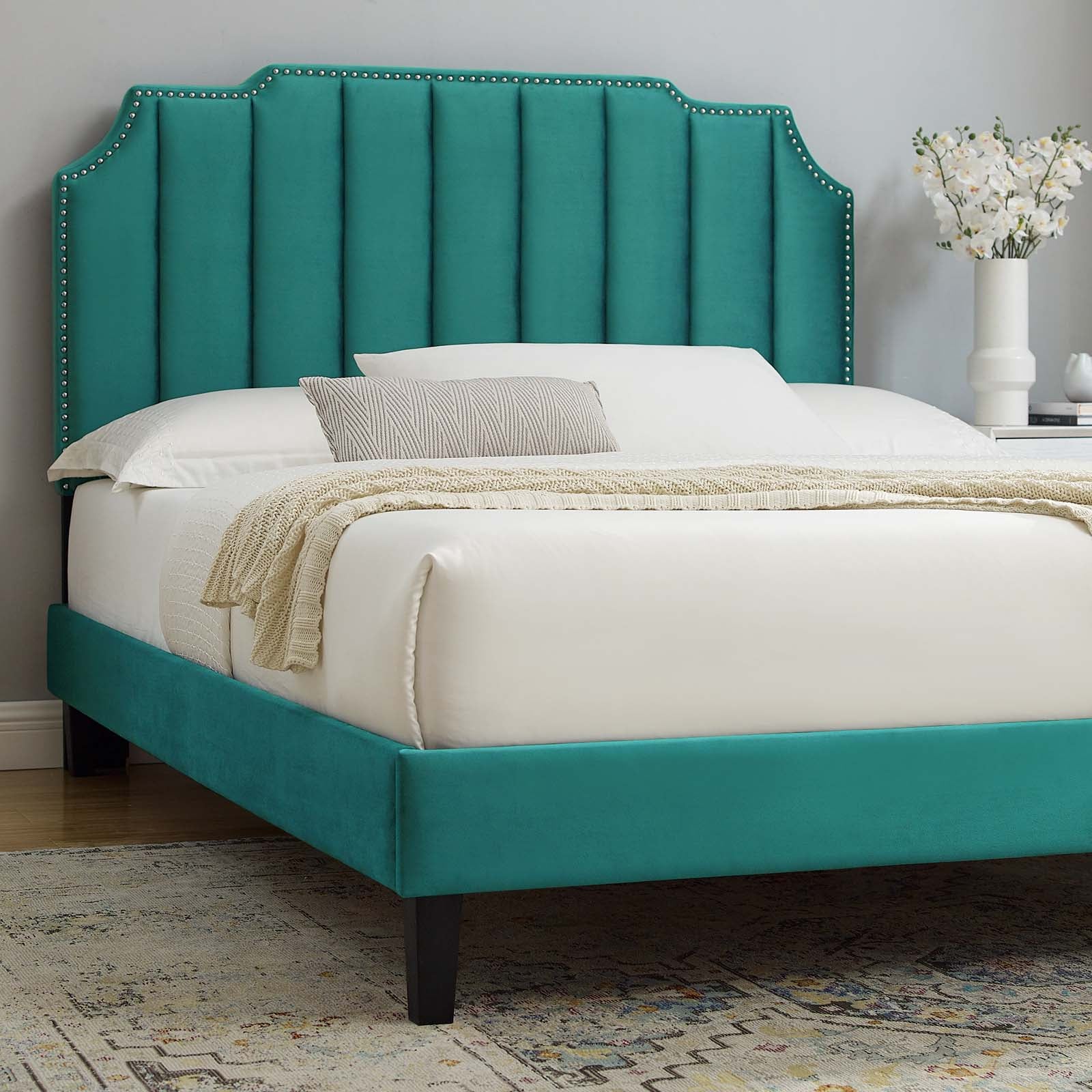 Colette Full Performance Velvet Platform Bed By Modway - MOD-6890 - Image 104