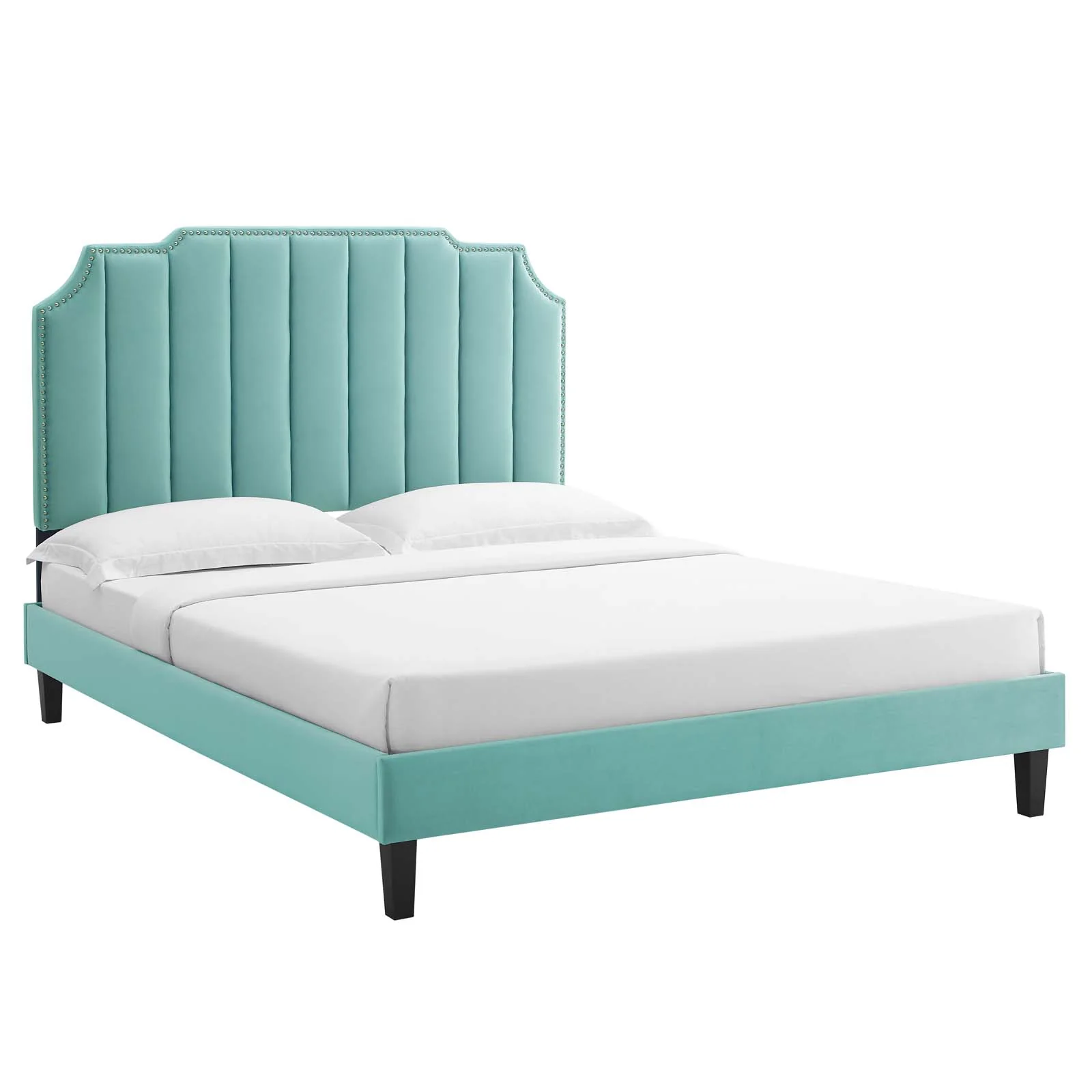 Colette King Performance Velvet Platform Bed By Modway - MOD-7075 - Image 49