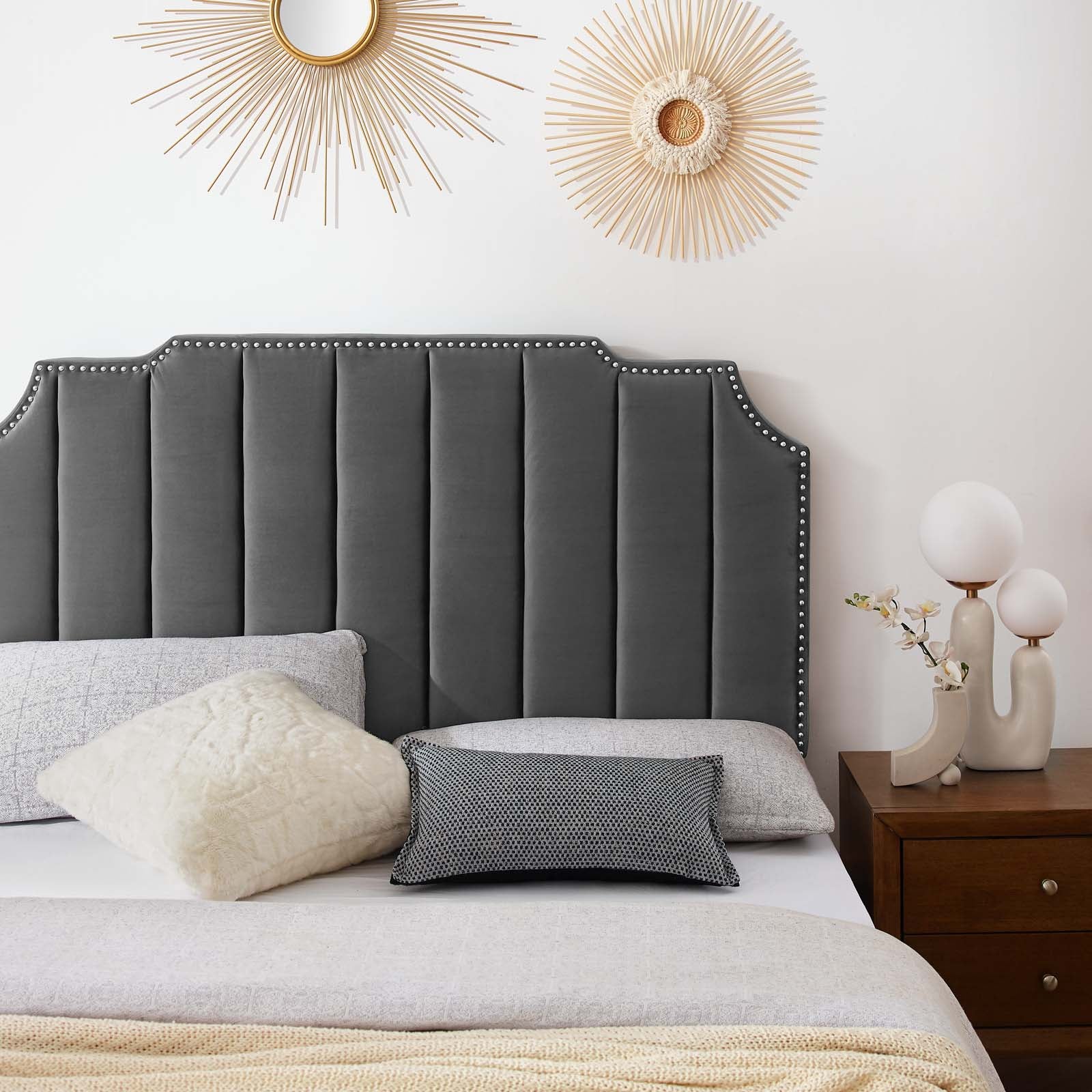 Colette Queen Performance Velvet Platform Bed By Modway - MOD-6583 - Image 8