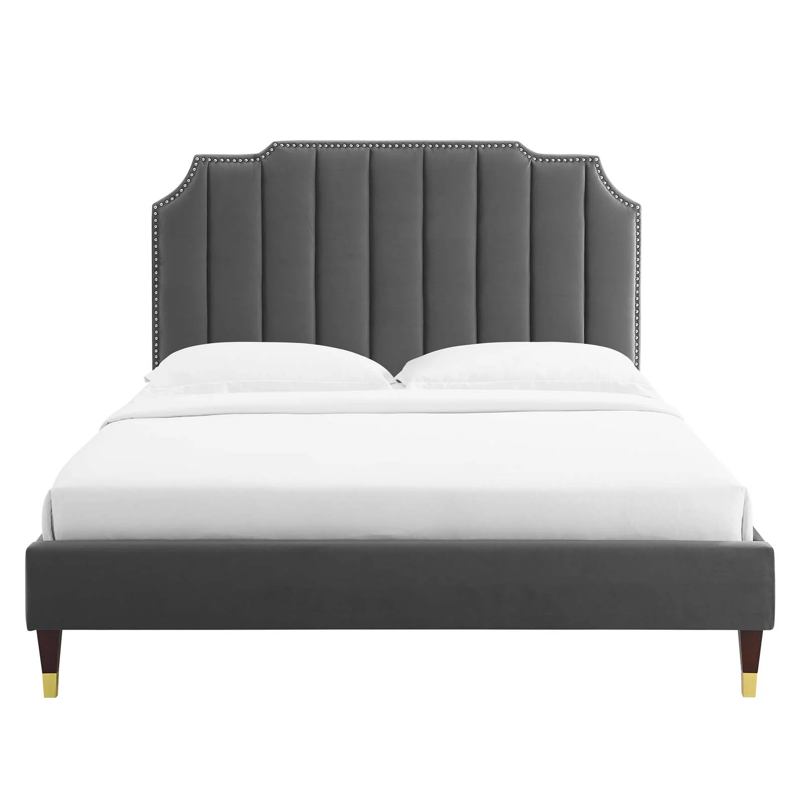 Colette Queen Performance Velvet Platform Bed By Modway - MOD-6584 - Image 12