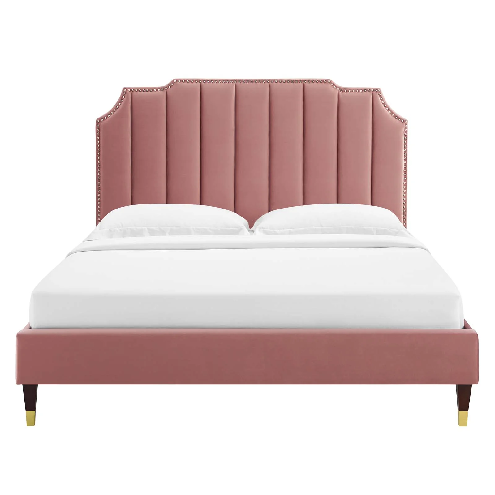 Colette Queen Performance Velvet Platform Bed By Modway - MOD-6584 - Image 28