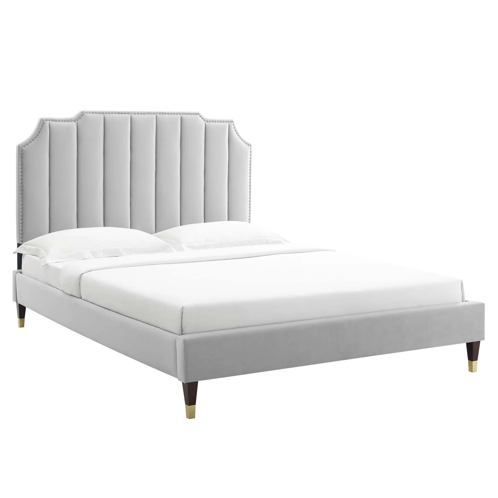 Colette Queen Performance Velvet Platform Bed By Modway - MOD-6584 - Image 33