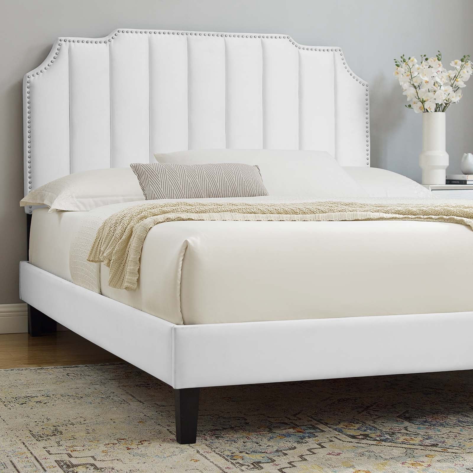Colette Twin Performance Velvet Platform Bed By Modway - MOD-6884 - Image 120