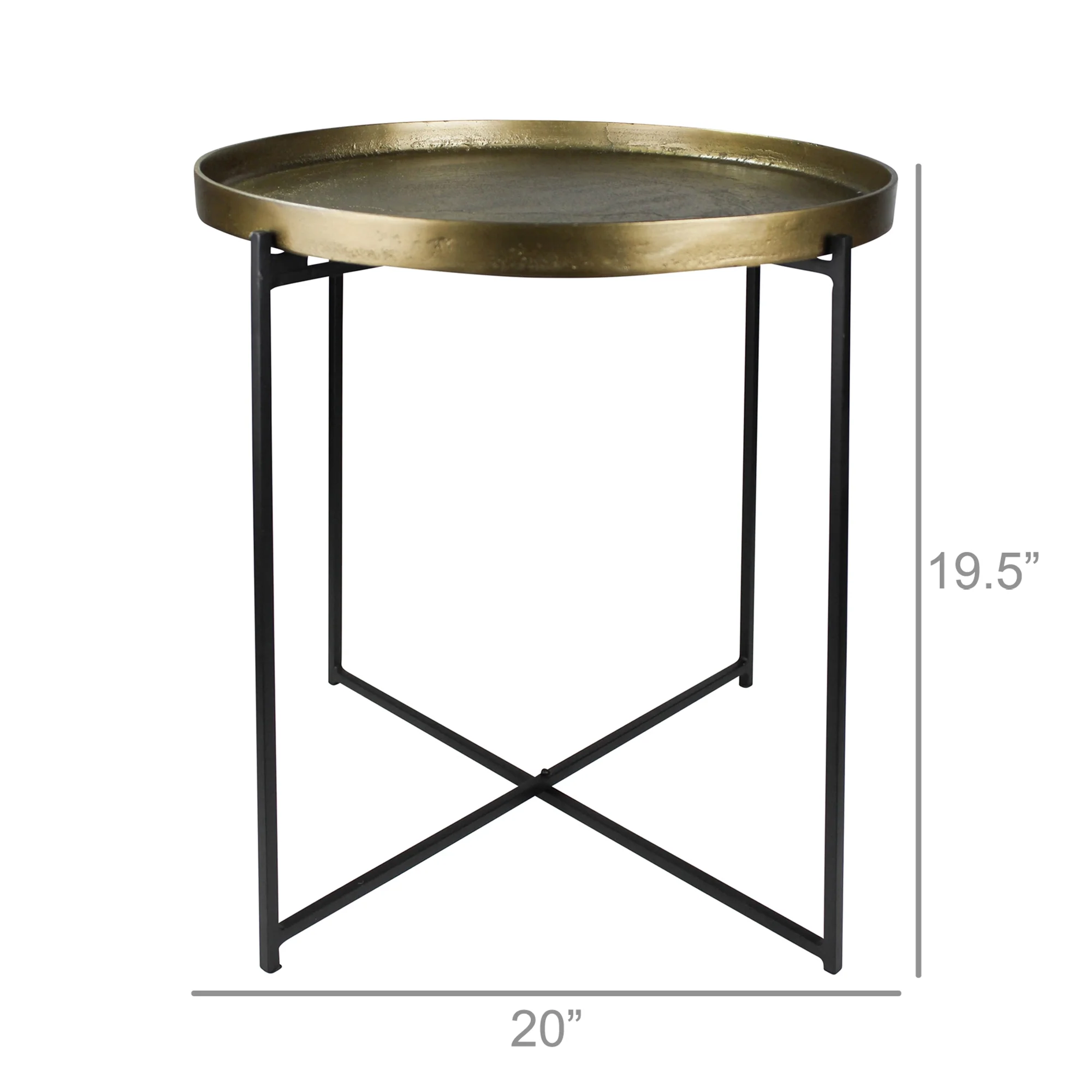 Colony Tray Table, Bronze & Brass By HomArt - Image 2
