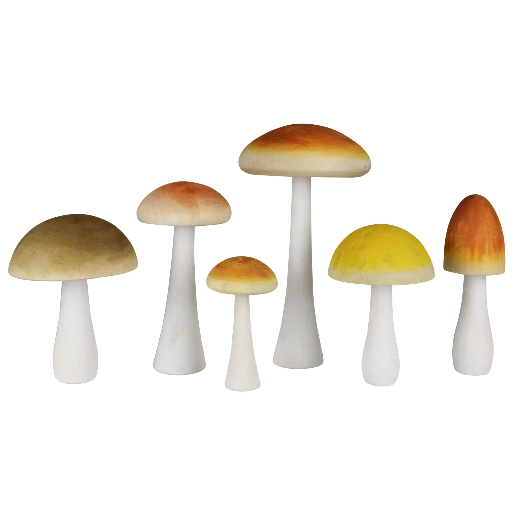 Colorful Mushrooms, Wood - Set of 6 By HomArt - Image 8