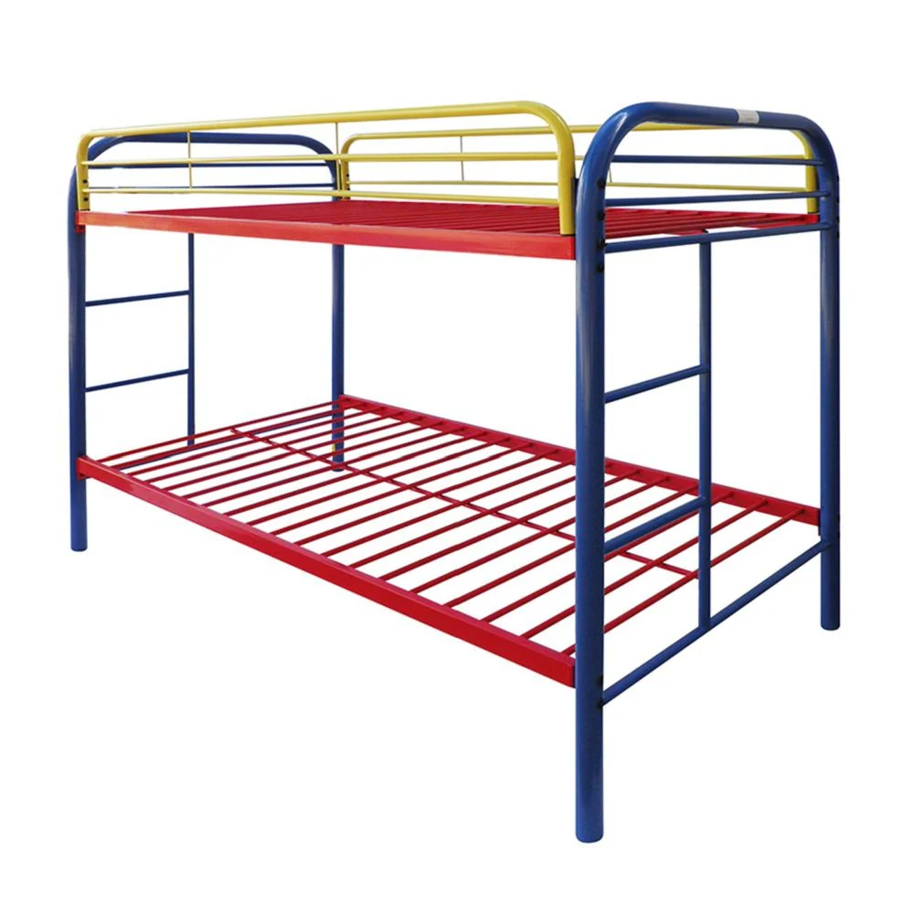 Colorful Twin Over Twin Bunk Bed By Homeroots - Image 2