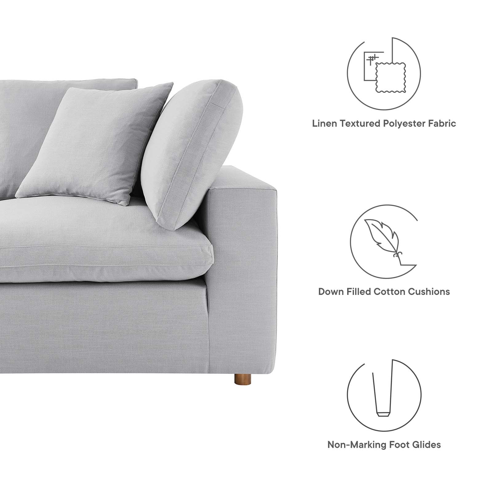 Commix Down Filled Overstuffed 6 Piece Sectional Sofa Set By Modway - EEI-3361 - Image 14