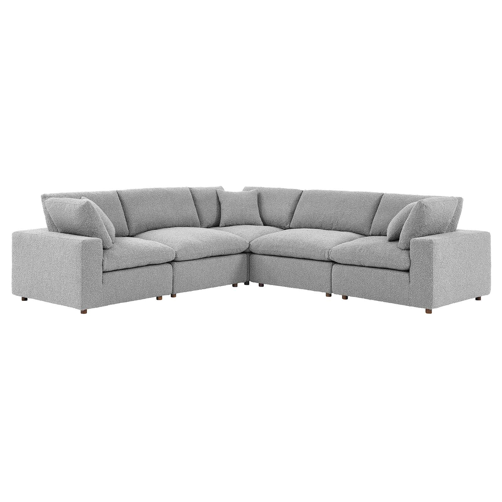 Commix Down Filled Overstuffed Boucle 5-Piece Sectional Sofa By Modway - EEI-6368 - Image 11