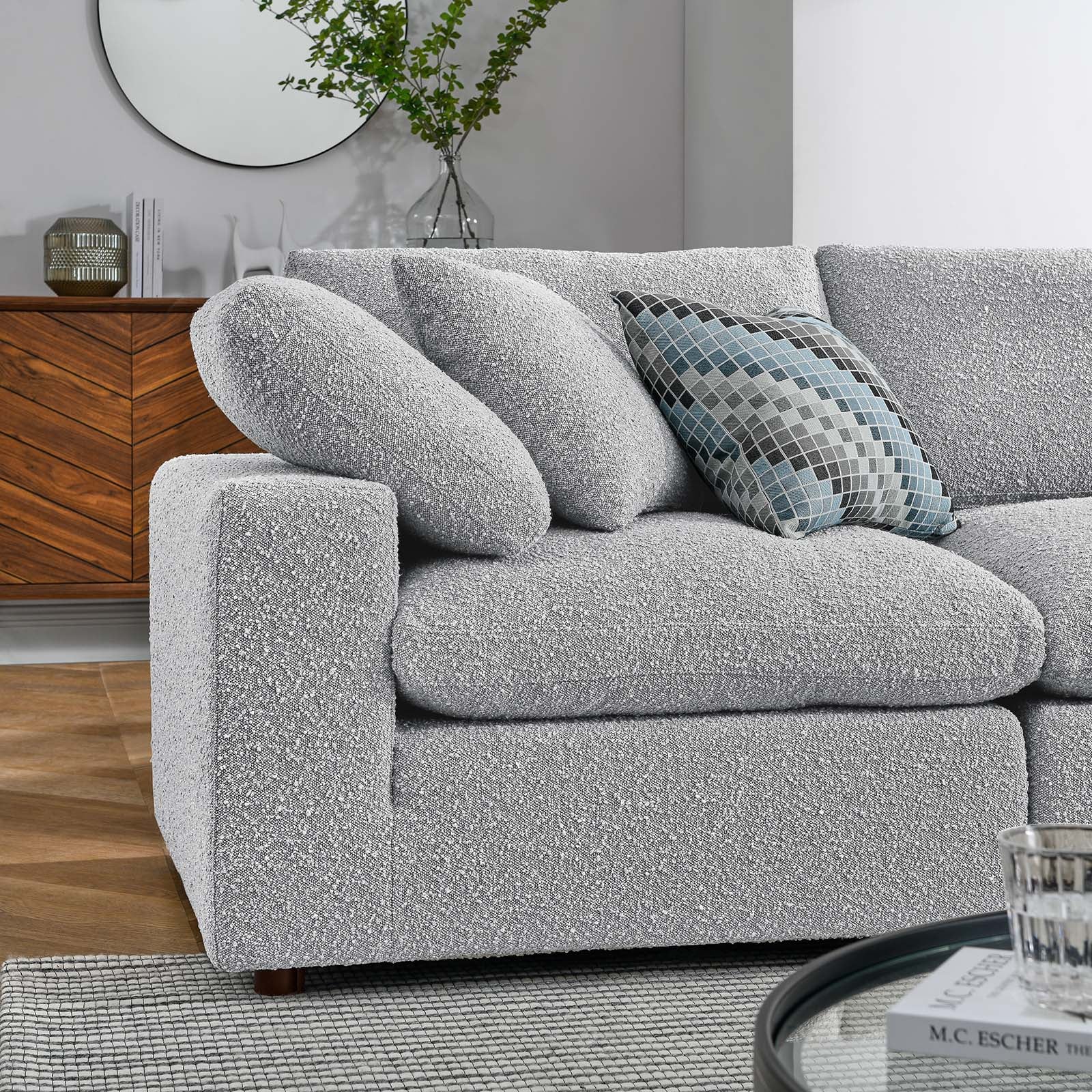 Commix Down Filled Overstuffed Boucle 5-Piece Sectional Sofa By Modway - EEI-6368 - Image 14