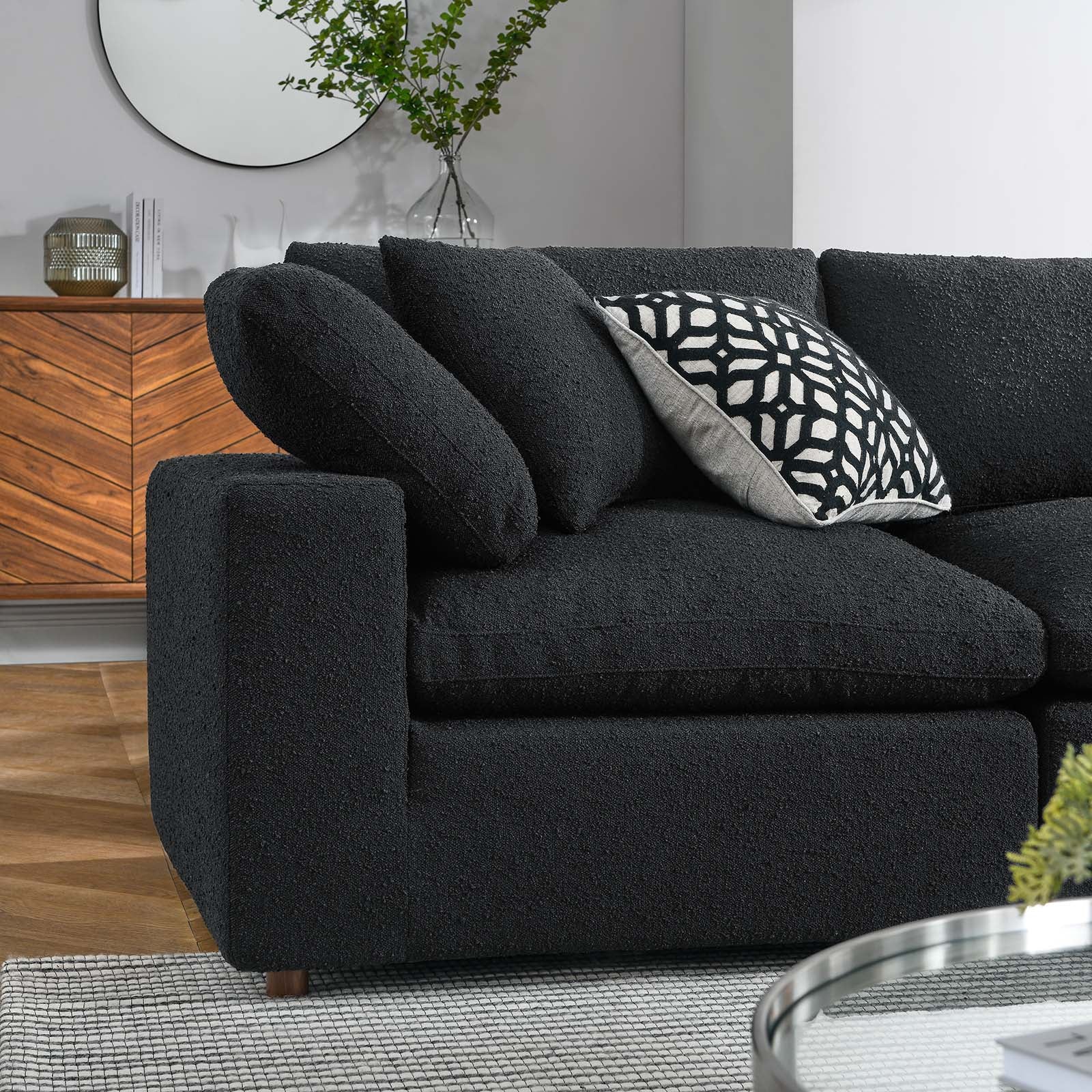 Commix Down Filled Overstuffed Boucle 5-Piece Sectional Sofa By Modway - EEI-6368 - Image 5