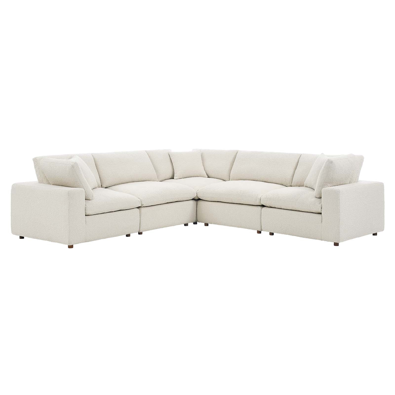 Commix Down Filled Overstuffed Boucle 5-Piece Sectional Sofa By Modway - EEI-6368 - Image 6