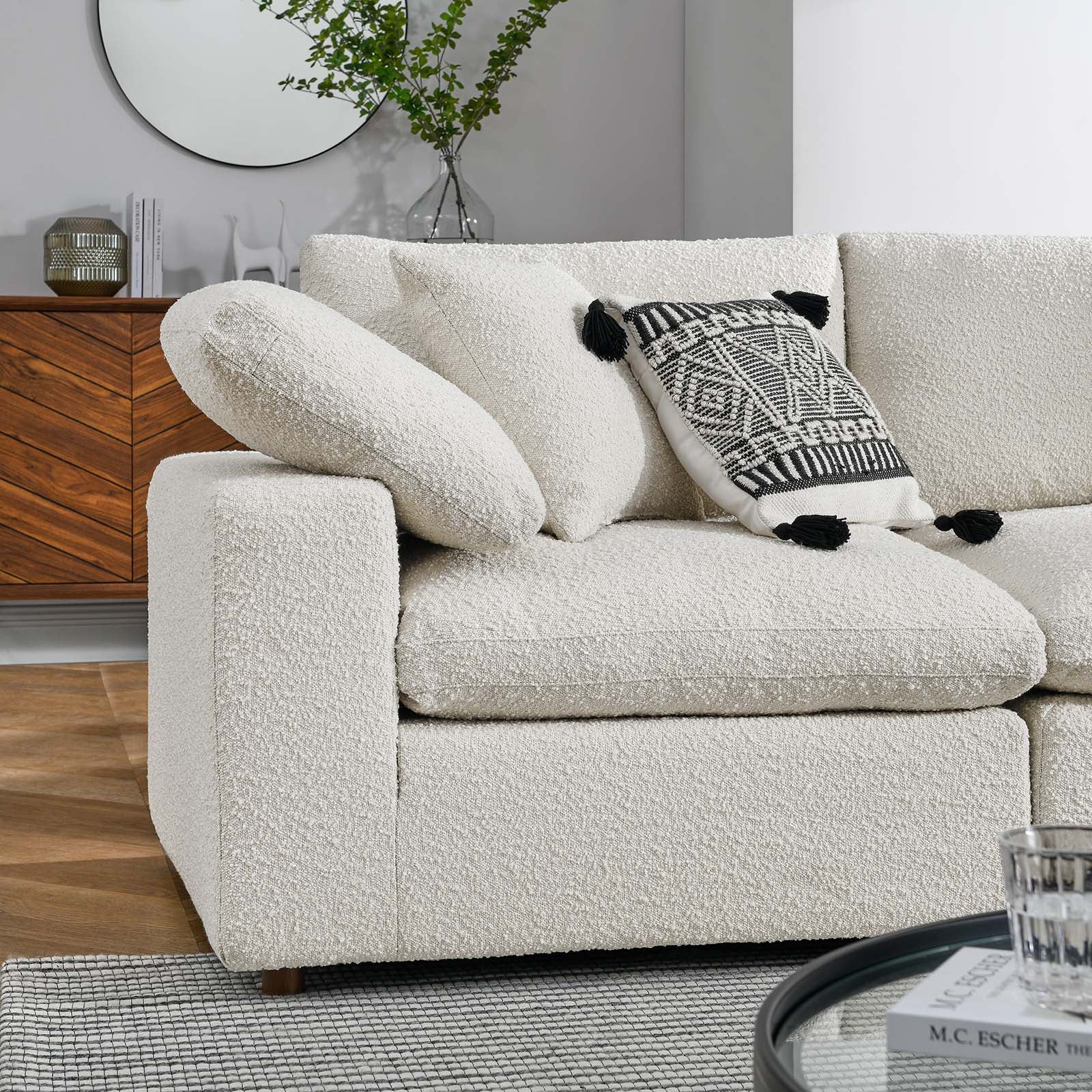 Commix Down Filled Overstuffed Boucle 5-Piece Sectional Sofa By Modway - EEI-6368 - Image 9