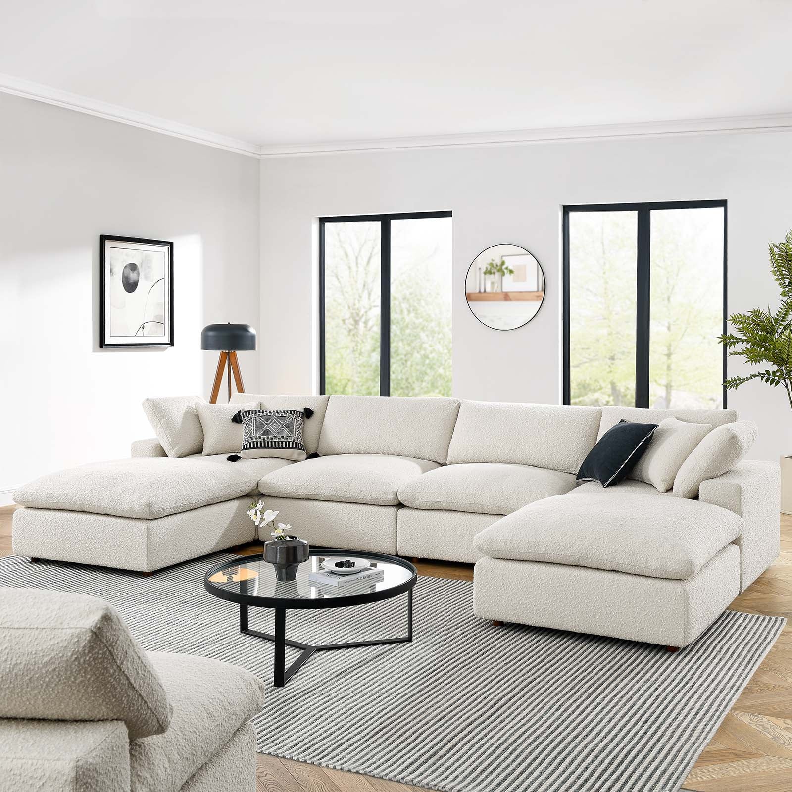 Commix Down Filled Overstuffed Boucle 6-Piece Sectional Sofa By Modway - EEI-6366 - Image 10