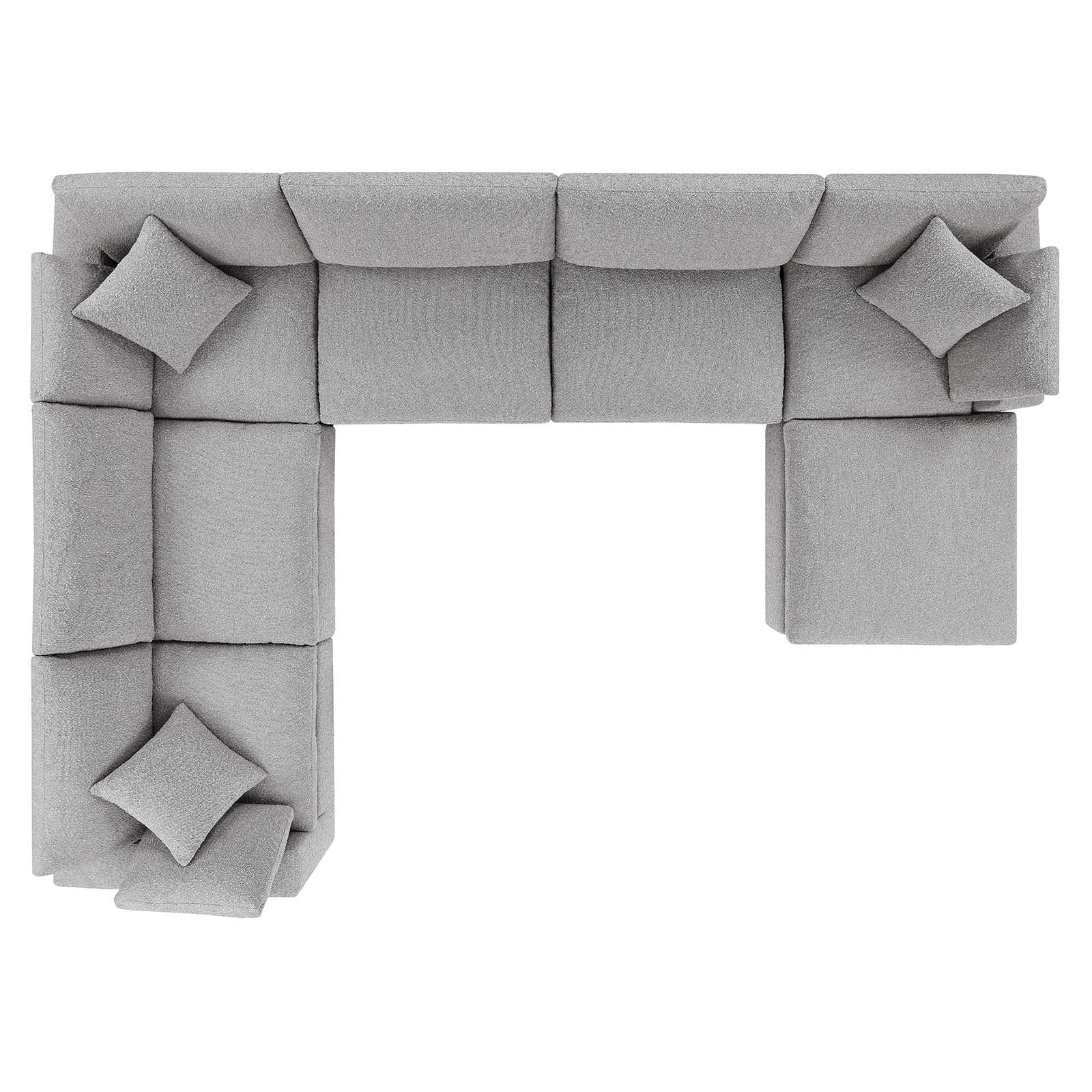 Commix Down Filled Overstuffed Boucle 7-Piece Sectional Sofa By Modway - EEI-6370 - Image 12