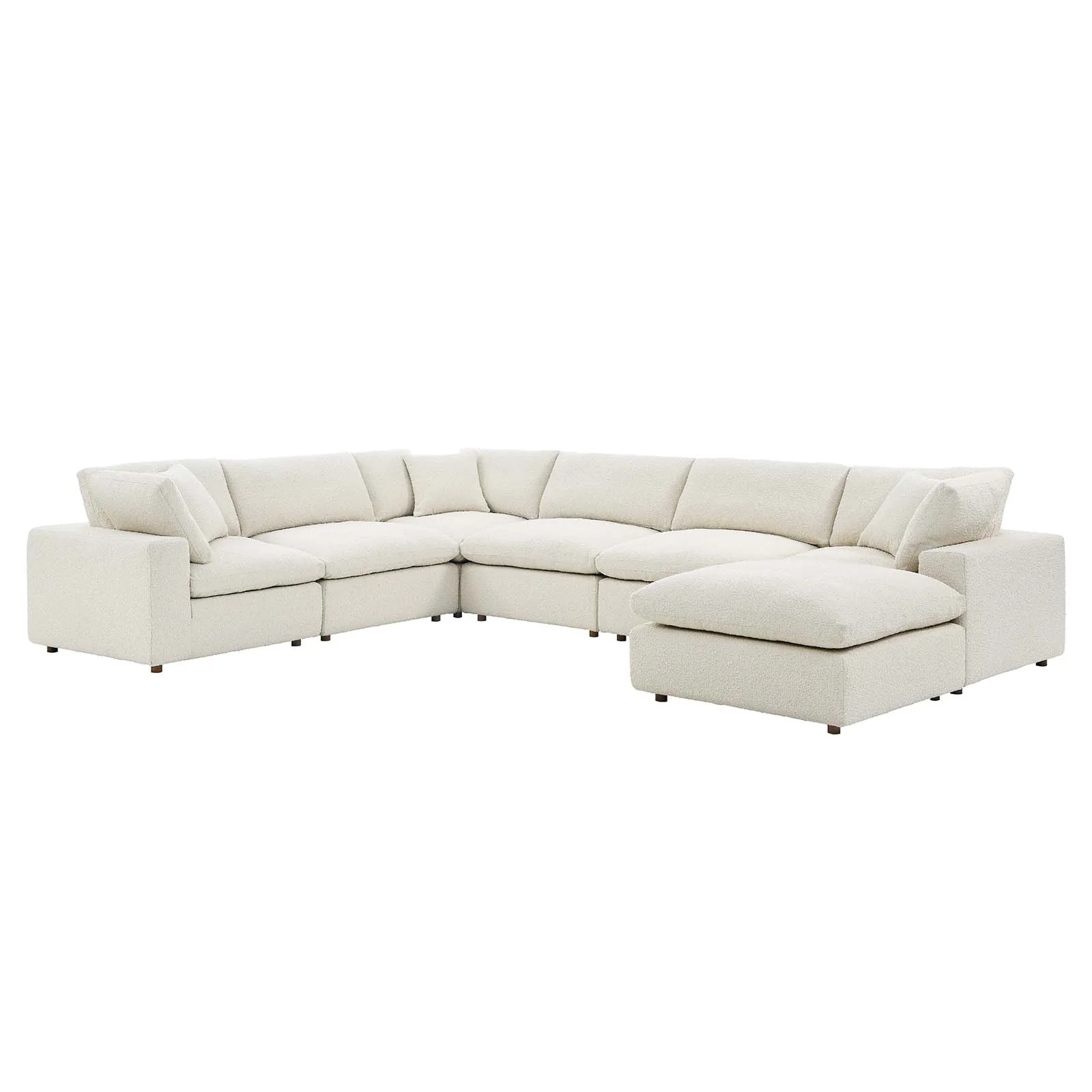 Commix Down Filled Overstuffed Boucle 7-Piece Sectional Sofa By Modway - EEI-6370 - Image 6