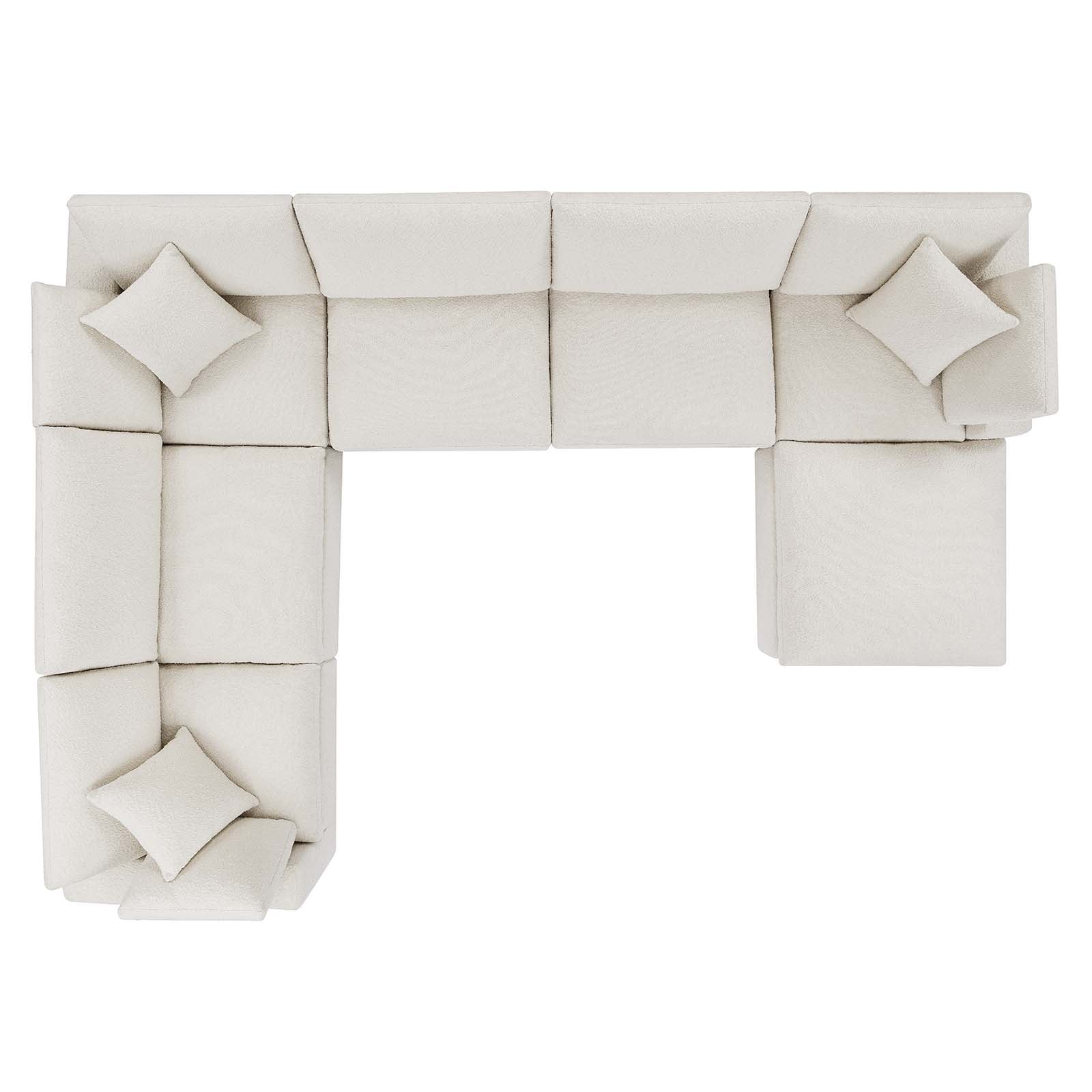 Commix Down Filled Overstuffed Boucle 7-Piece Sectional Sofa By Modway - EEI-6370 - Image 7