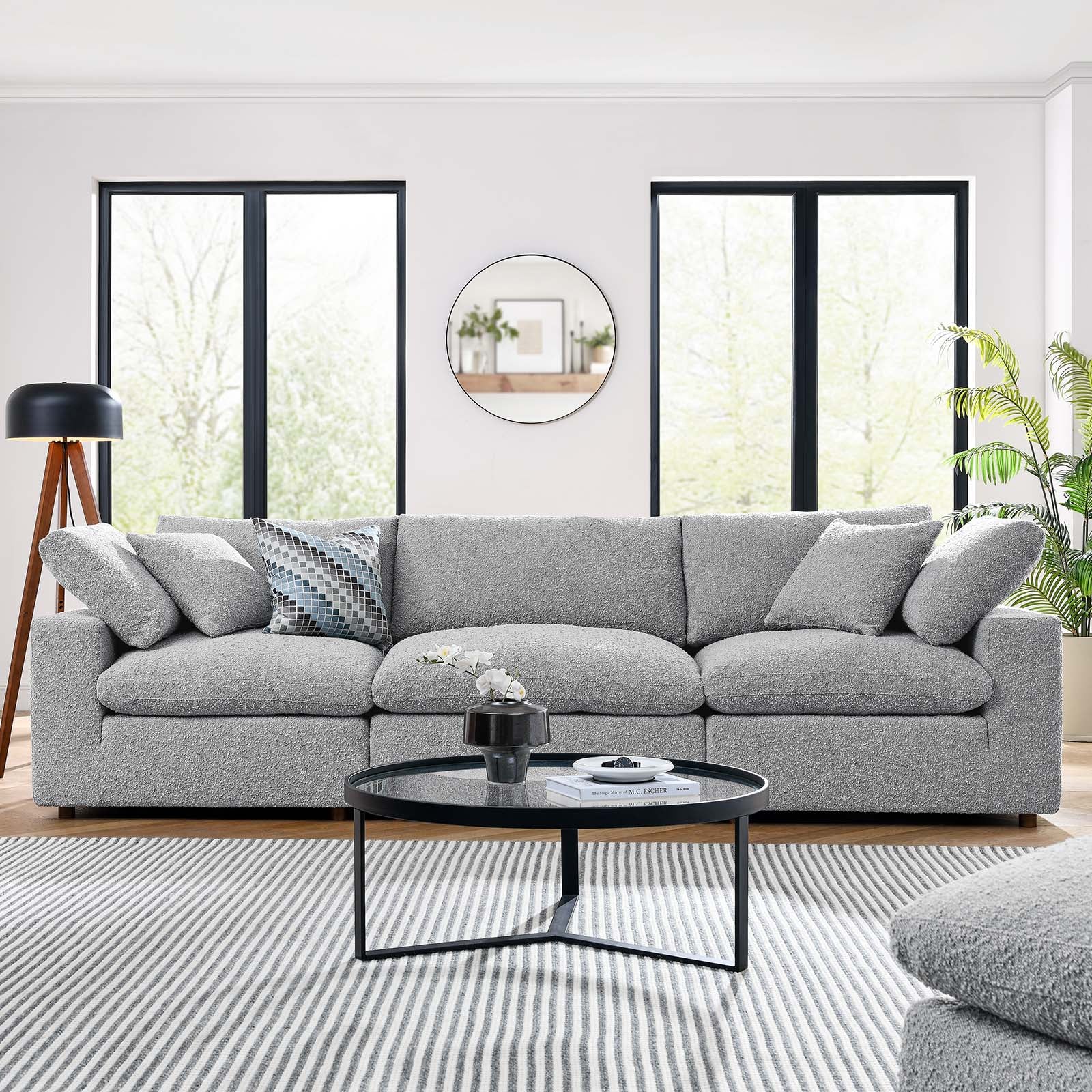 Commix Down Filled Overstuffed Boucle Fabric 3-Seater Sofa By Modway - EEI-6362 - Image 15