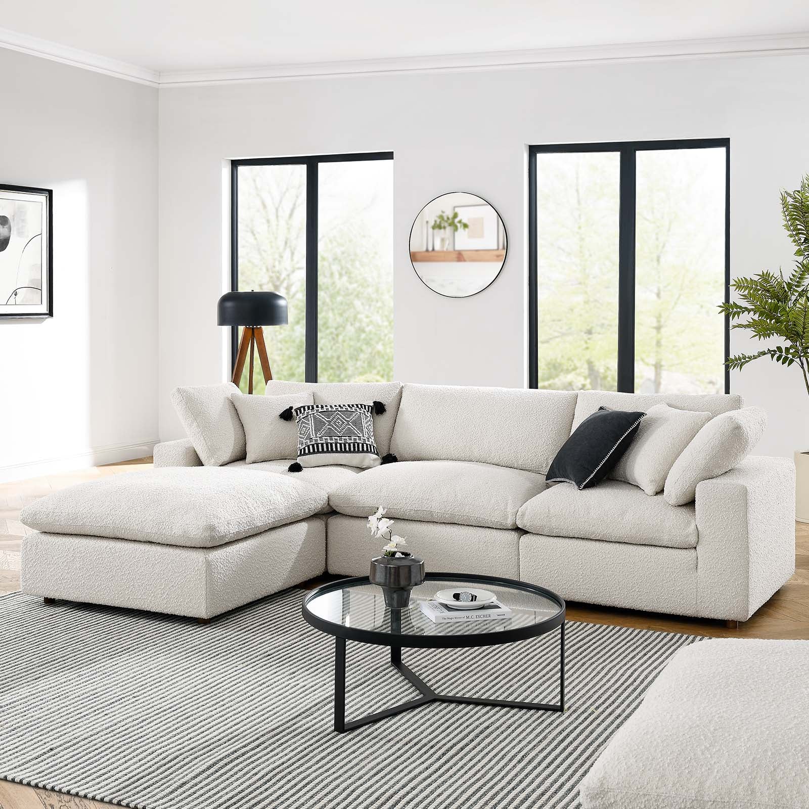 Commix Down Filled Overstuffed Boucle Fabric 4-Piece Sectional Sofa By Modway - EEI-6363 - Image 10