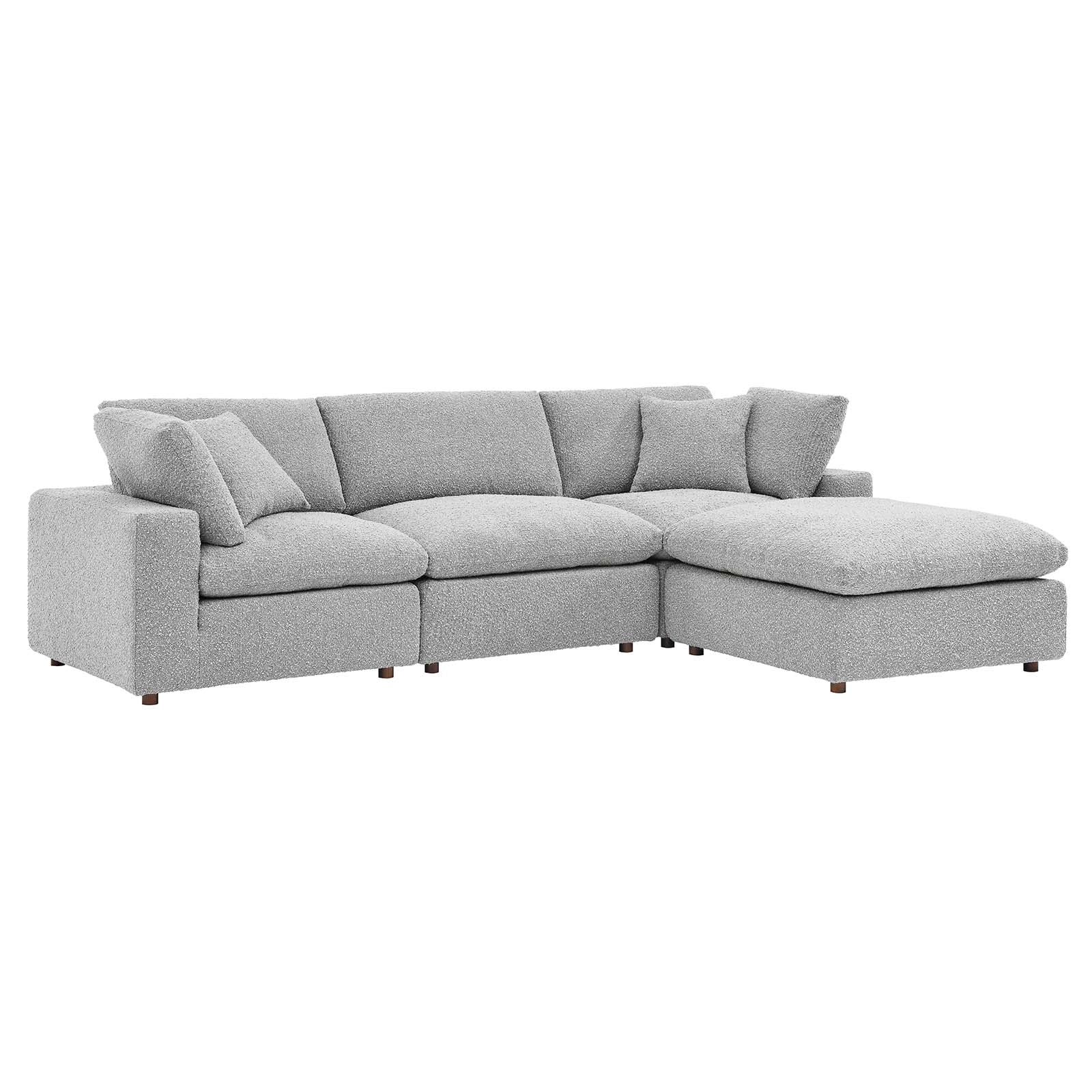 Commix Down Filled Overstuffed Boucle Fabric 4-Piece Sectional Sofa By Modway - EEI-6363 - Image 11