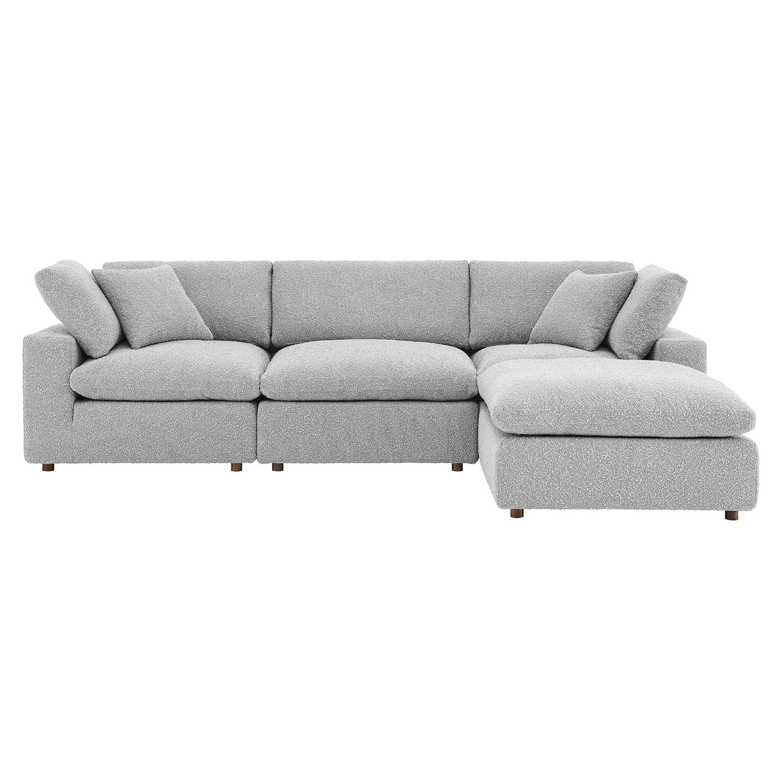 Commix Down Filled Overstuffed Boucle Fabric 4-Piece Sectional Sofa By Modway - EEI-6363 - Image 12