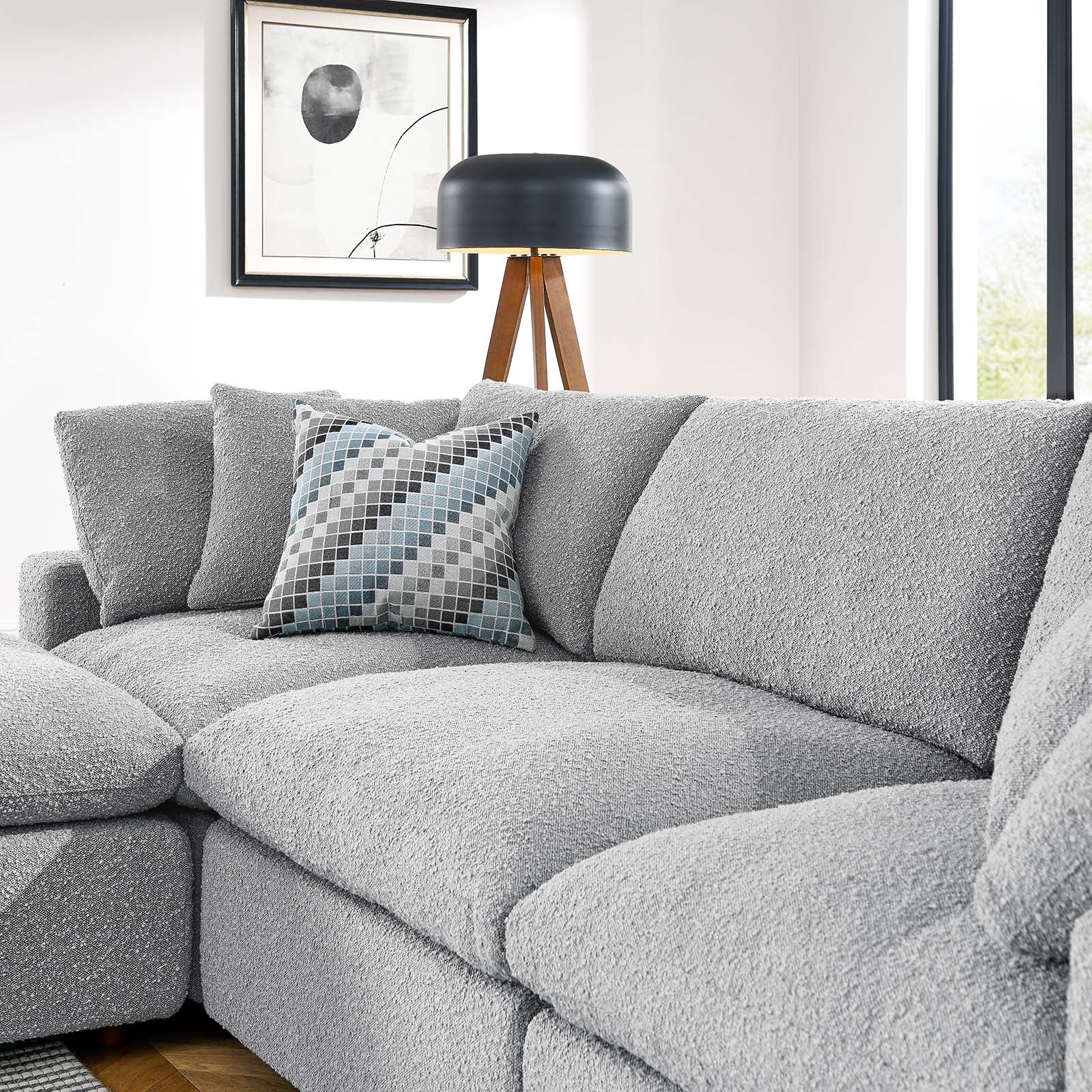 Commix Down Filled Overstuffed Boucle Fabric 4-Piece Sectional Sofa By Modway - EEI-6363 - Image 14