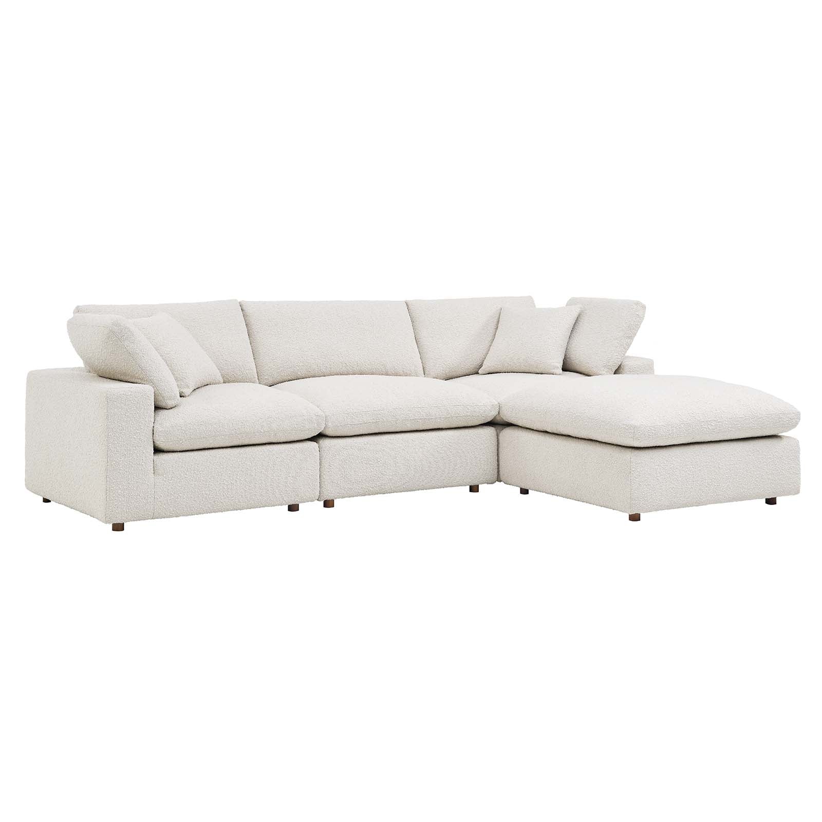 Commix Down Filled Overstuffed Boucle Fabric 4-Piece Sectional Sofa By Modway - EEI-6363 - Image 6