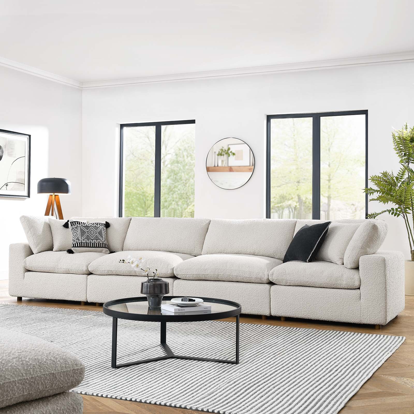Commix Down Filled Overstuffed Boucle Fabric 4-Seater Sofa By Modway - EEI-6364 - Image 10