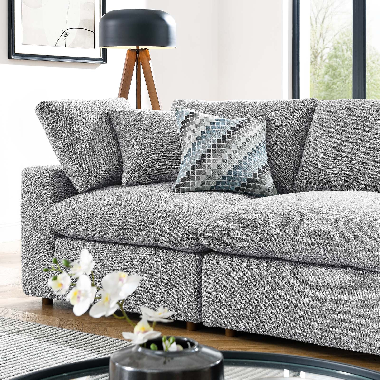 Commix Down Filled Overstuffed Boucle Fabric 4-Seater Sofa By Modway - EEI-6364 - Image 14