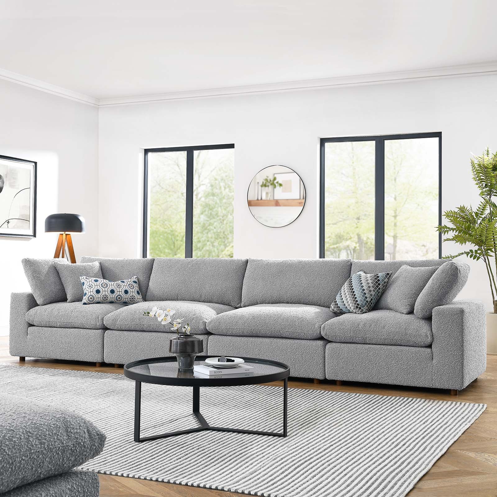 Commix Down Filled Overstuffed Boucle Fabric 4-Seater Sofa By Modway - EEI-6364 - Image 15