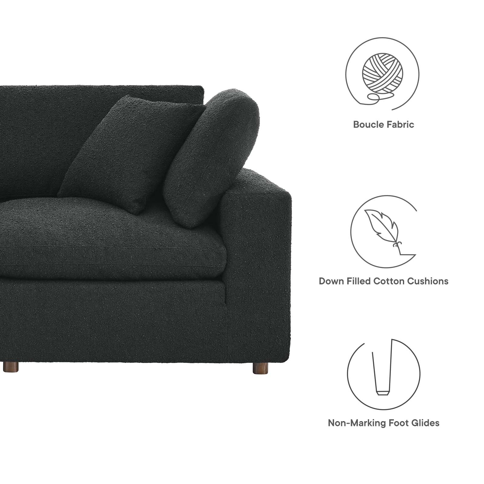 Commix Down Filled Overstuffed Boucle Fabric 4-Seater Sofa By Modway - EEI-6364 - Image 4