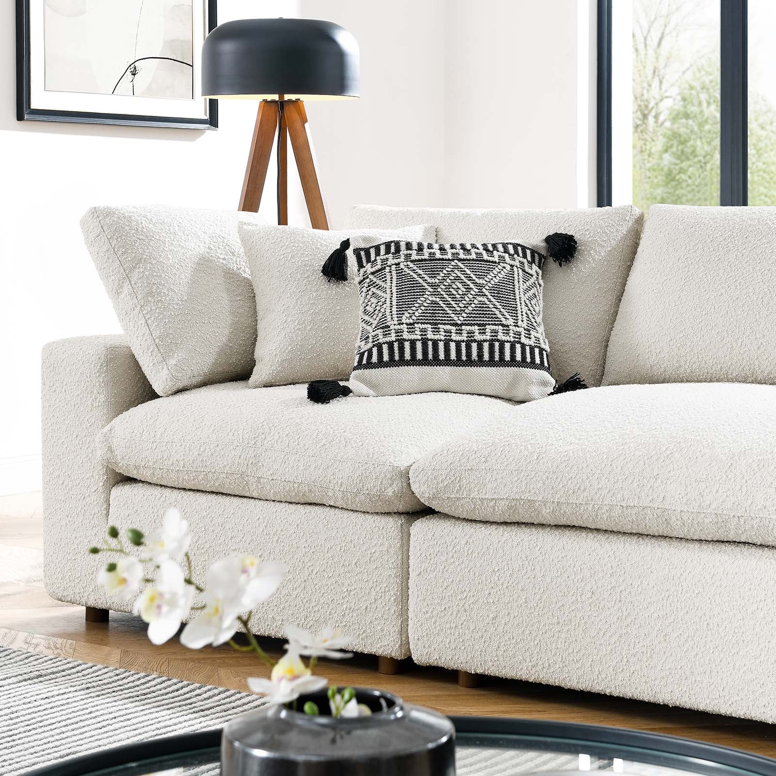 Commix Down Filled Overstuffed Boucle Fabric 4-Seater Sofa By Modway - EEI-6364 - Image 9