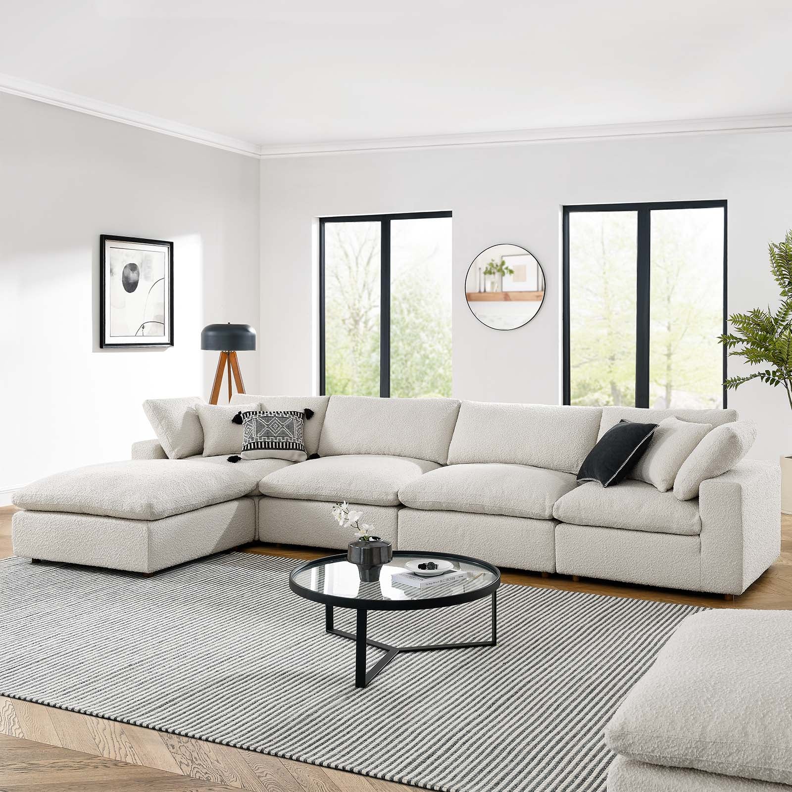 Commix Down Filled Overstuffed Boucle Fabric 5-Piece Sectional Sofa By Modway - EEI-6365 - Image 10