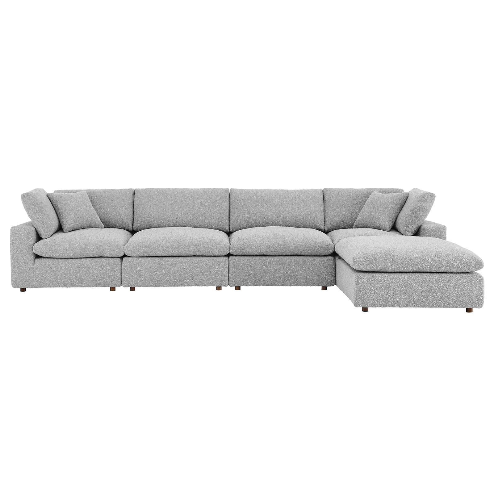 Commix Down Filled Overstuffed Boucle Fabric 5-Piece Sectional Sofa By Modway - EEI-6365 - Image 12