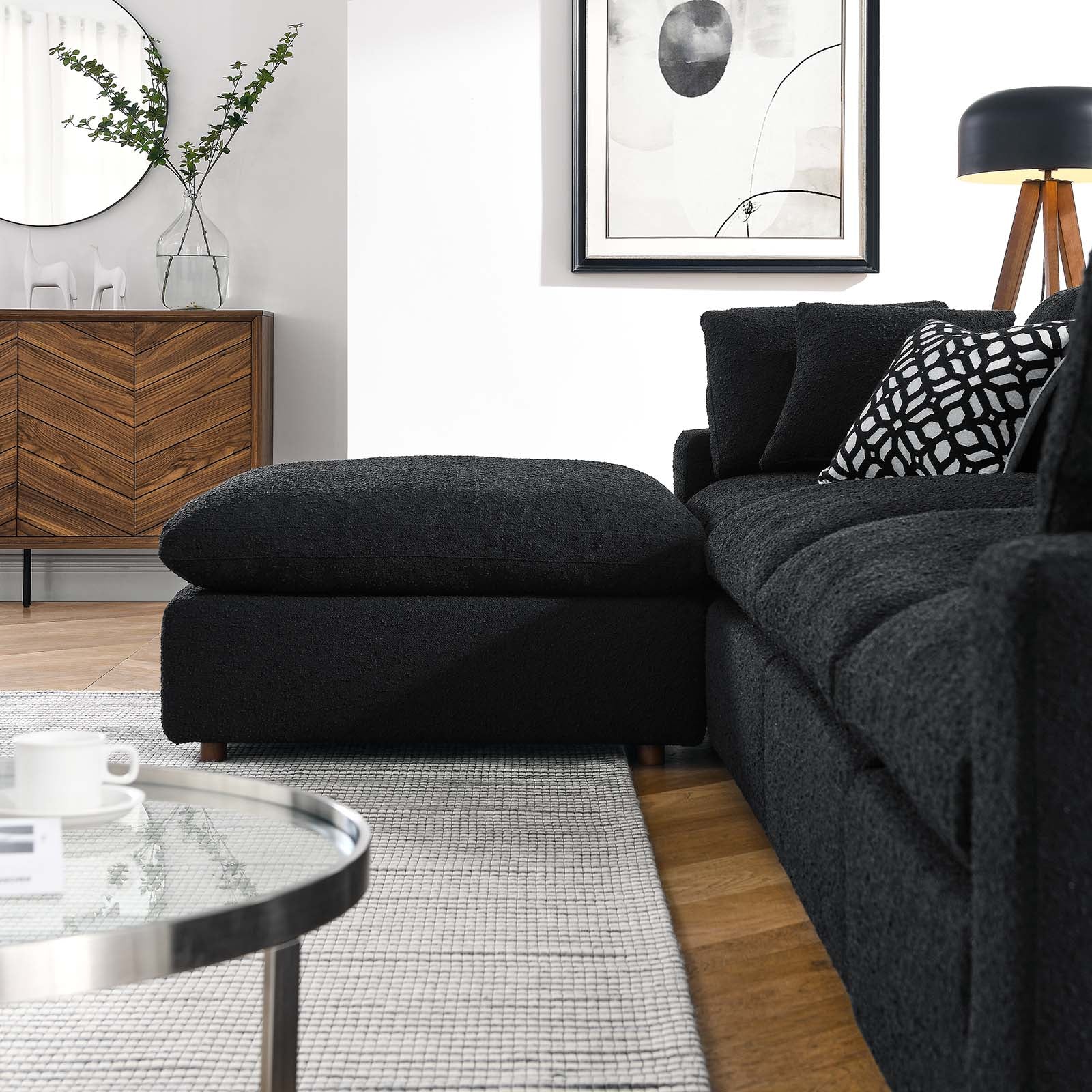 Commix Down Filled Overstuffed Boucle Fabric 5-Piece Sectional Sofa By Modway - EEI-6365 - Image 5