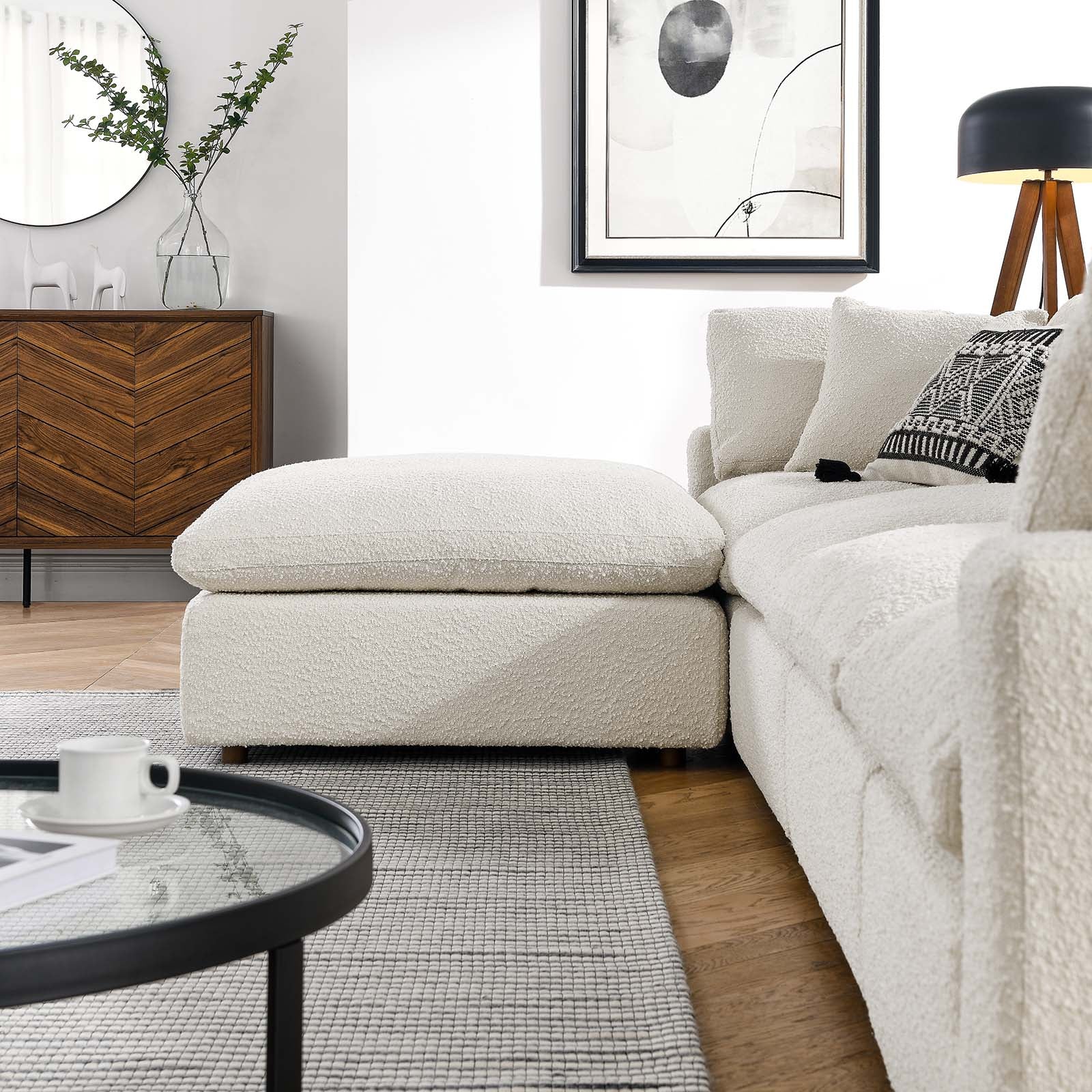 Commix Down Filled Overstuffed Boucle Fabric 5-Piece Sectional Sofa By Modway - EEI-6365 - Image 9