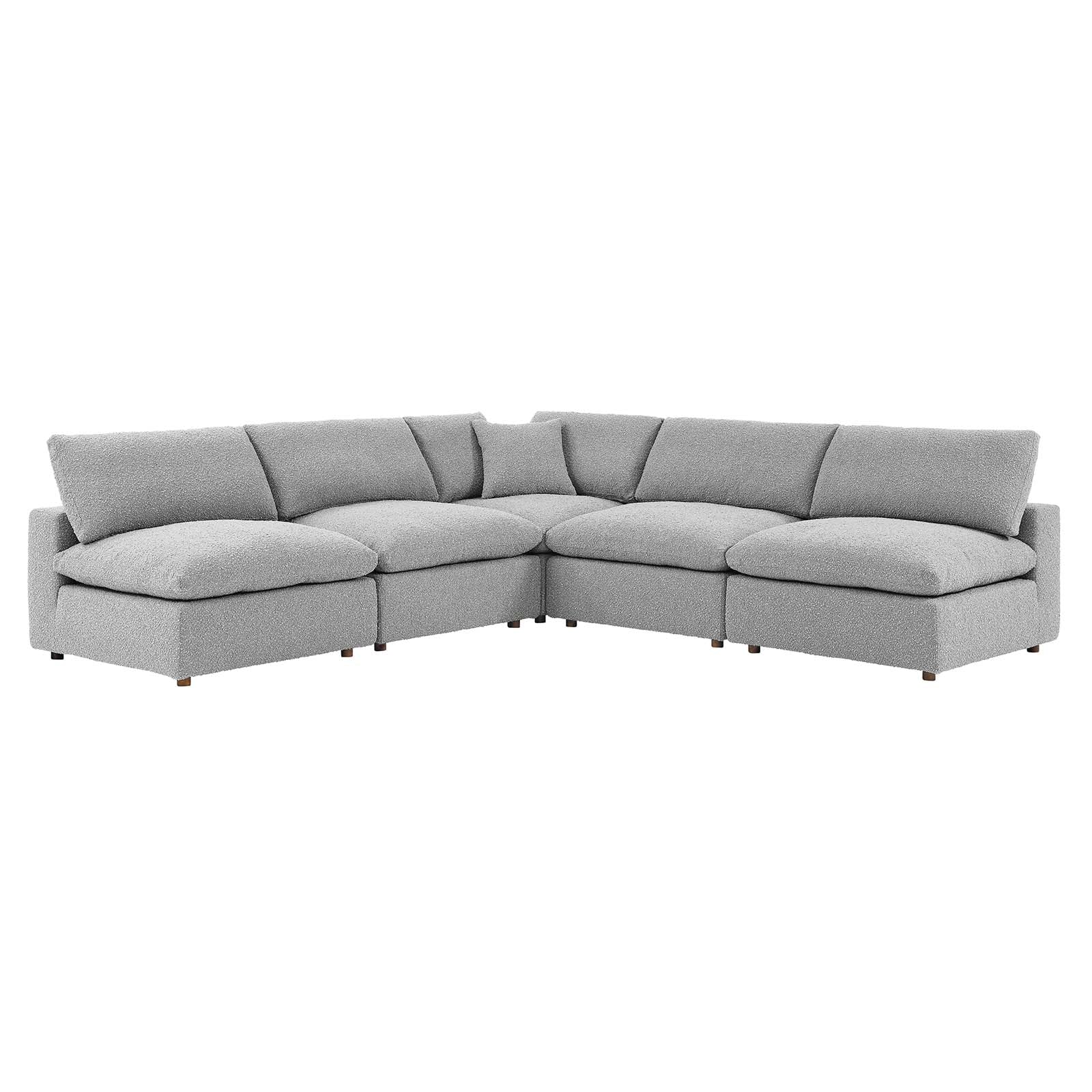 Commix Down Filled Overstuffed Boucle Fabric 5-Piece Sectional Sofa By Modway - EEI-6367 - Image 11