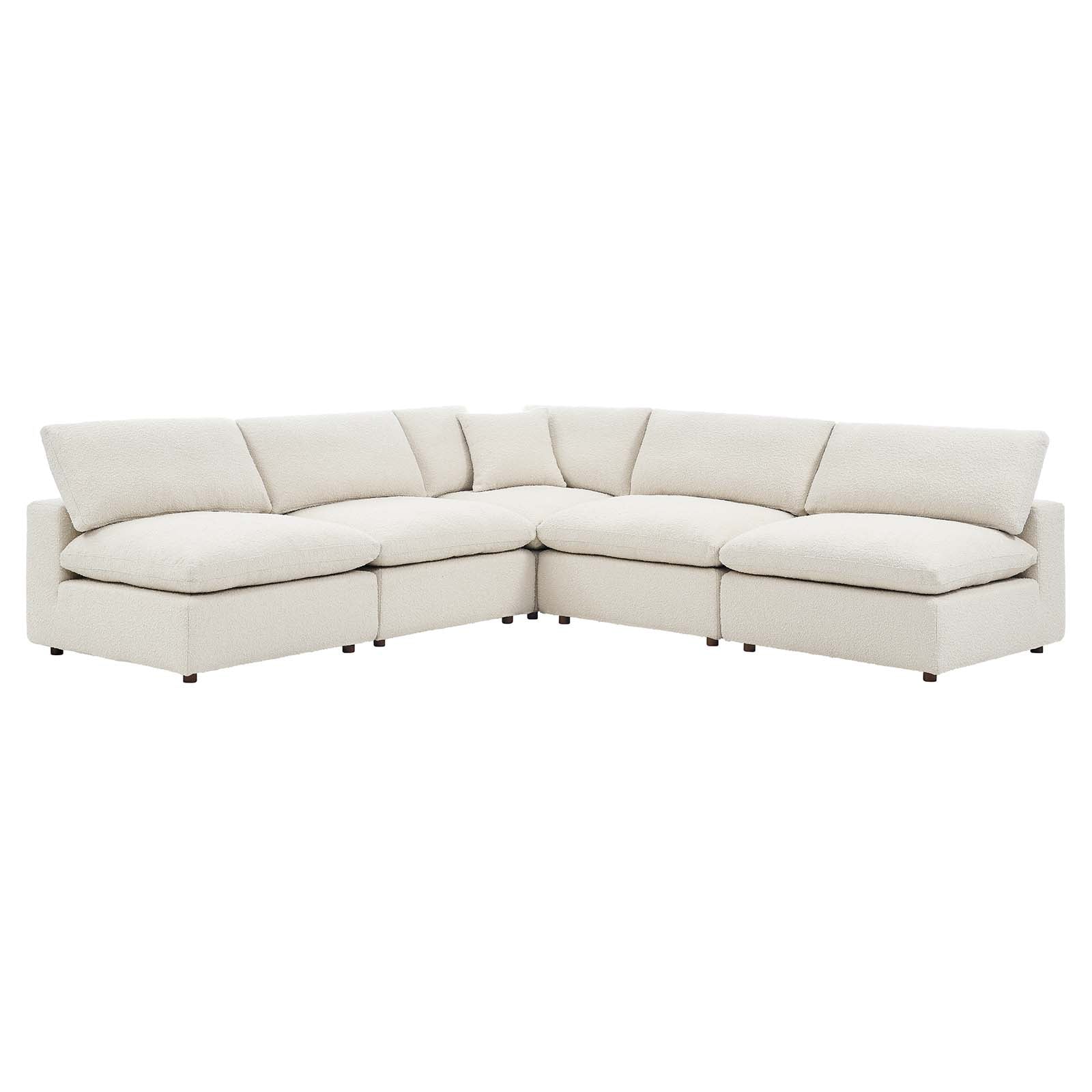 Commix Down Filled Overstuffed Boucle Fabric 5-Piece Sectional Sofa By Modway - EEI-6367 - Image 6