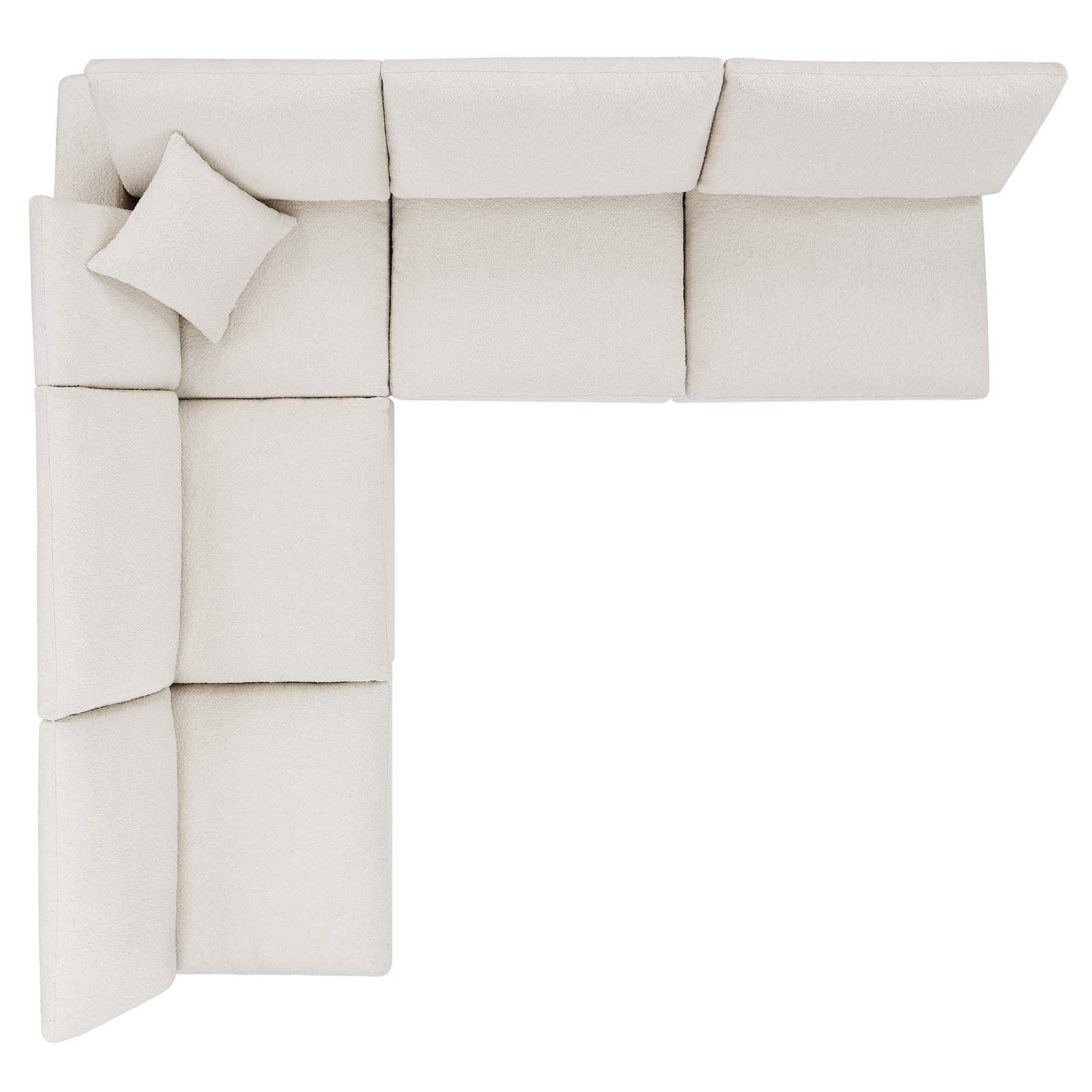 Commix Down Filled Overstuffed Boucle Fabric 5-Piece Sectional Sofa By Modway - EEI-6367 - Image 7