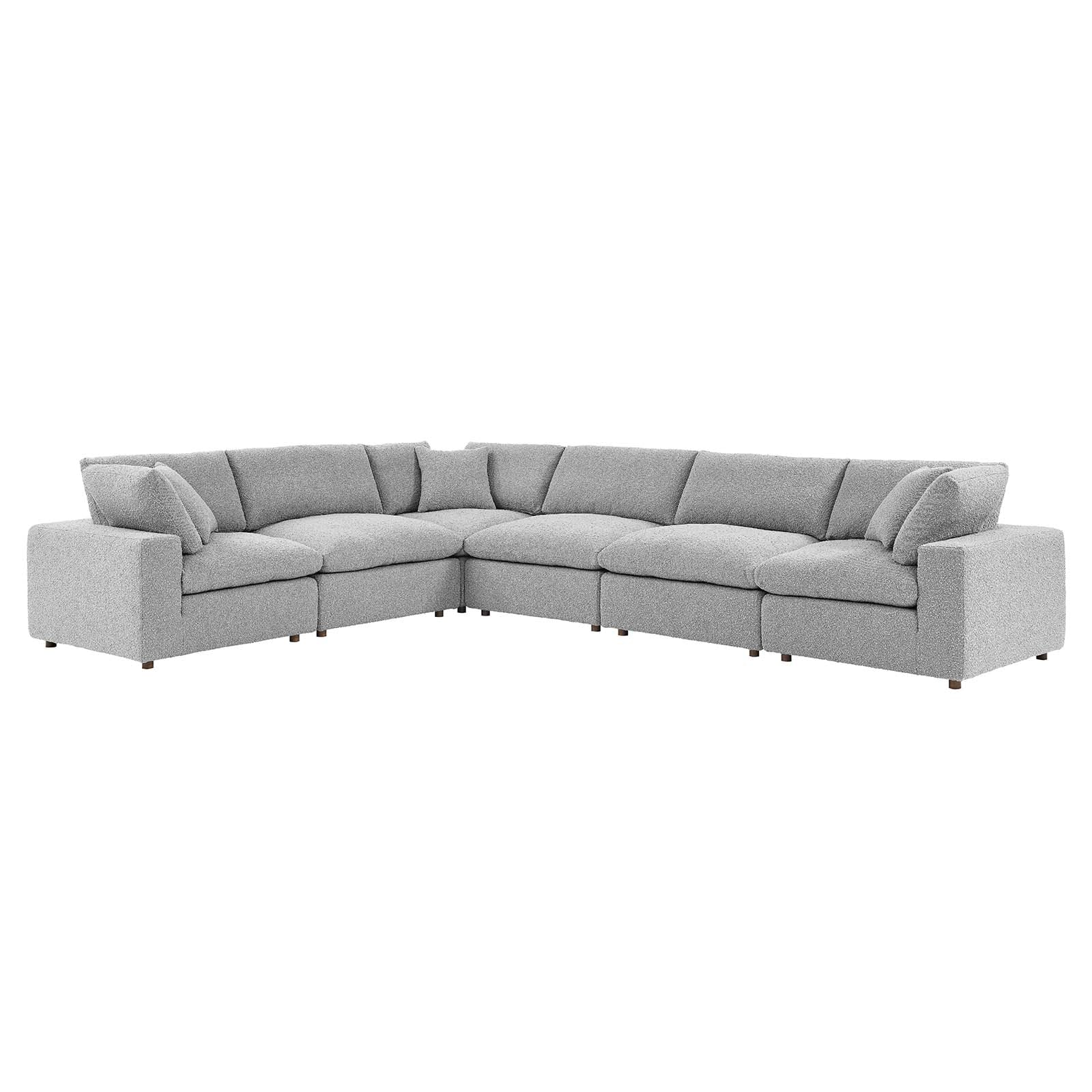 Commix Down Filled Overstuffed Boucle Fabric 6-Piece Sectional Sofa By Modway - EEI-6369 - Image 11