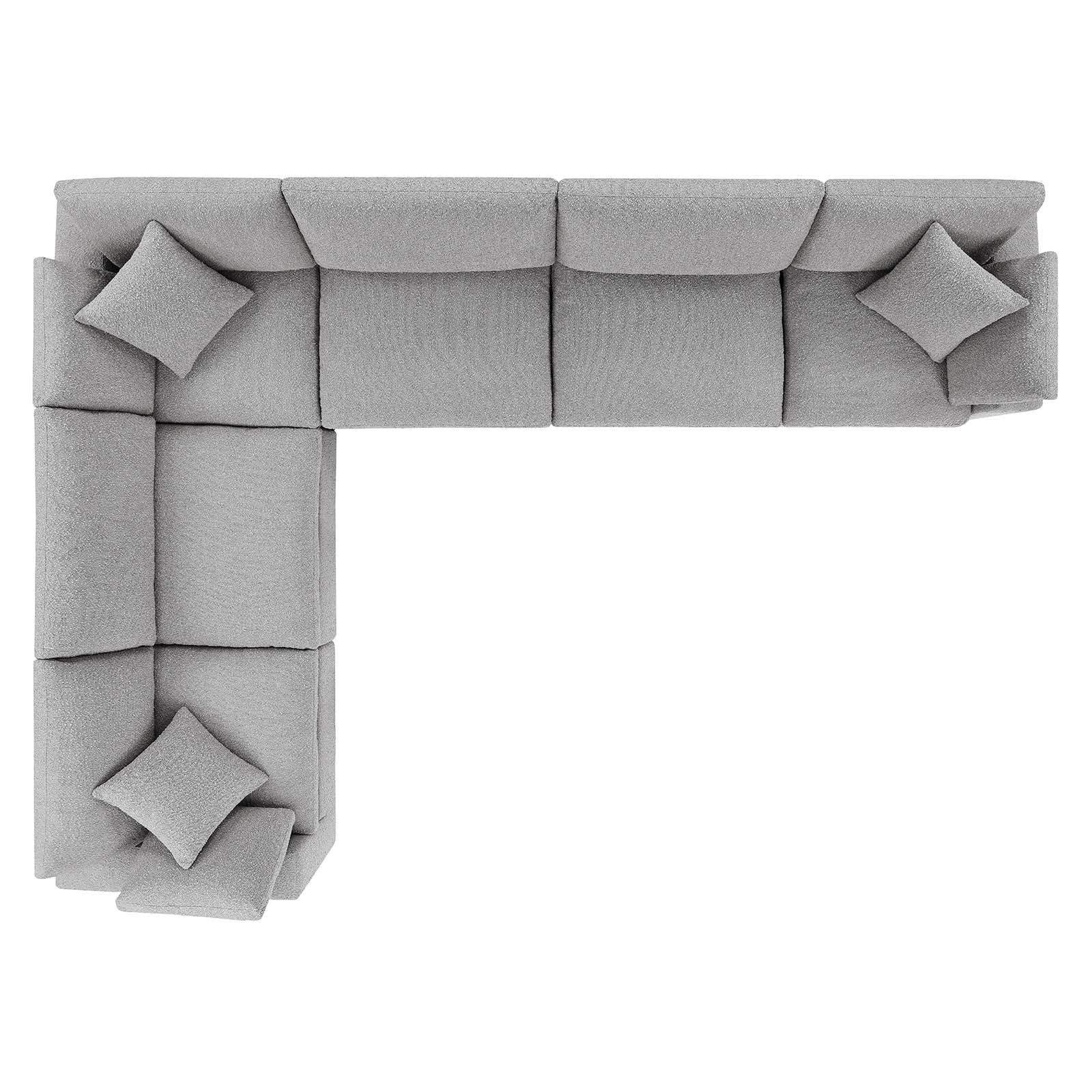 Commix Down Filled Overstuffed Boucle Fabric 6-Piece Sectional Sofa By Modway - EEI-6369 - Image 12