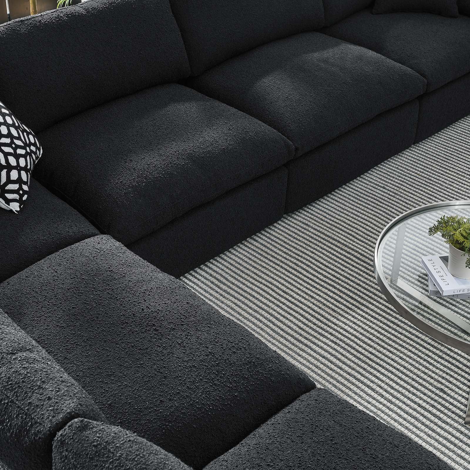 Commix Down Filled Overstuffed Boucle Fabric 6-Piece Sectional Sofa By Modway - EEI-6369 - Image 5
