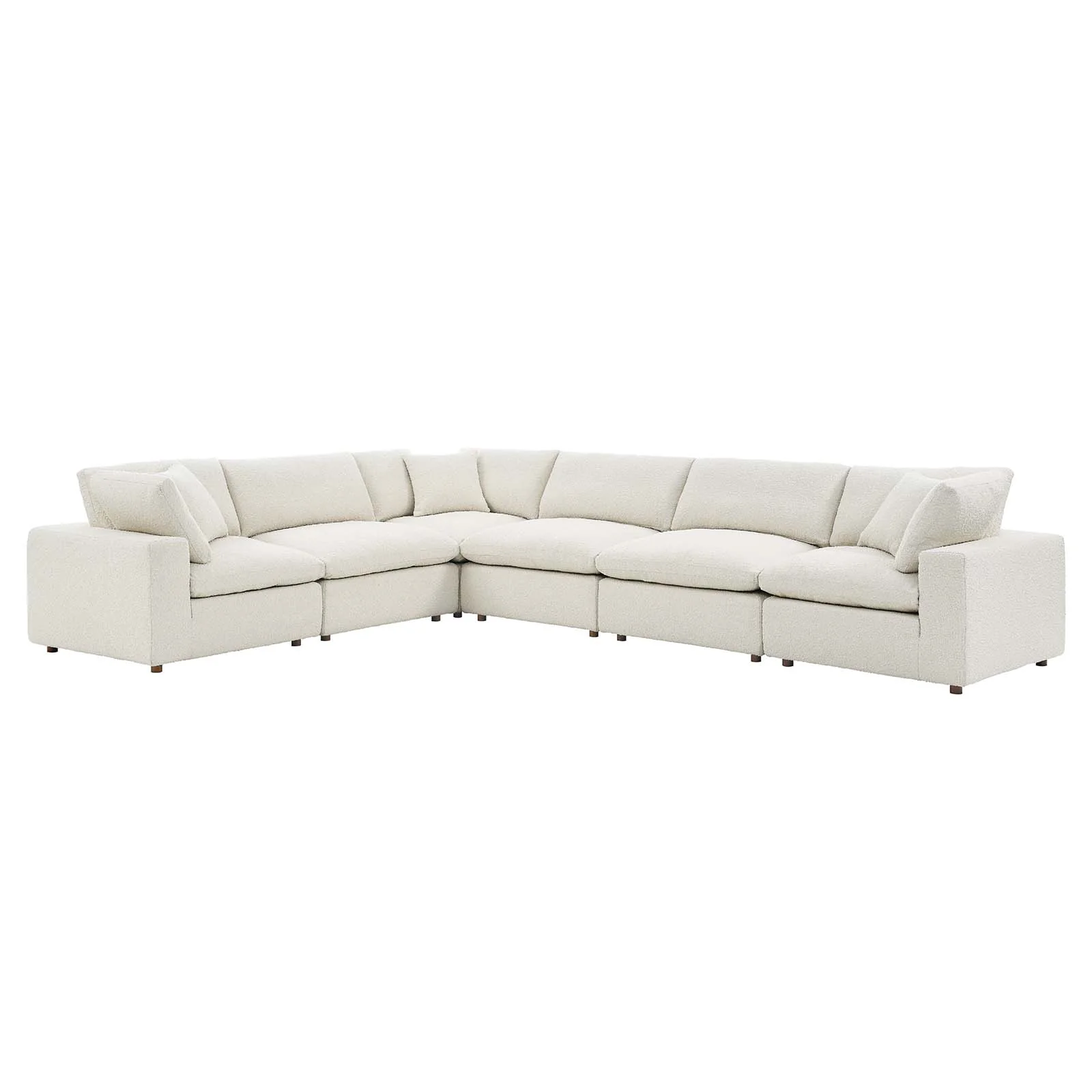 Commix Down Filled Overstuffed Boucle Fabric 6-Piece Sectional Sofa By Modway - EEI-6369 - Image 6