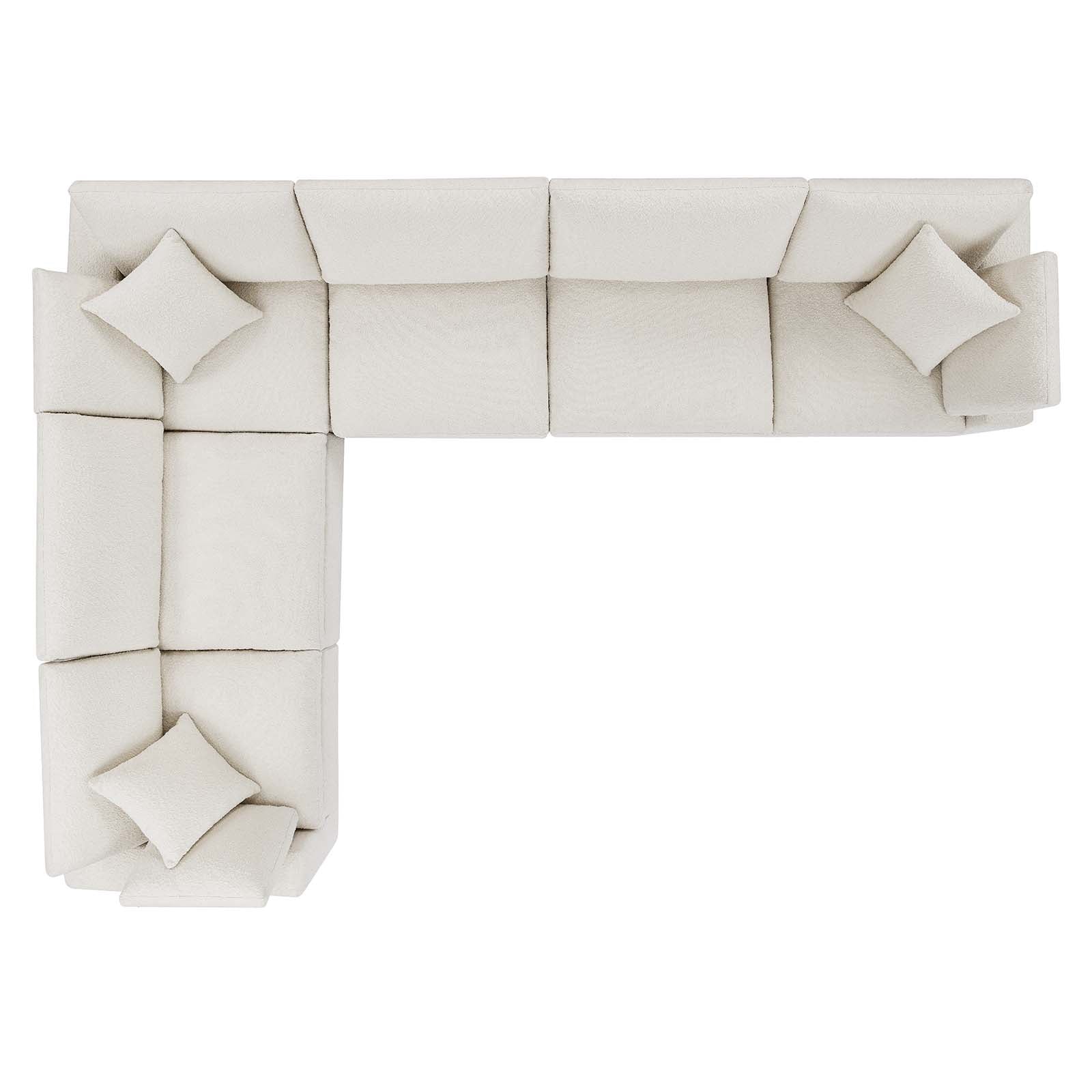 Commix Down Filled Overstuffed Boucle Fabric 6-Piece Sectional Sofa By Modway - EEI-6369 - Image 7