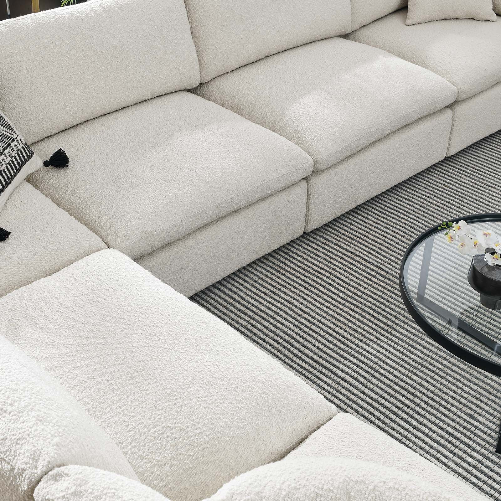 Commix Down Filled Overstuffed Boucle Fabric 6-Piece Sectional Sofa By Modway - EEI-6369 - Image 9