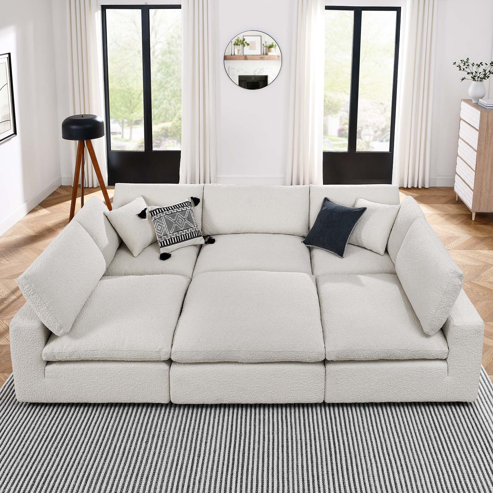 Commix Down Filled Overstuffed Boucle Fabric 6-Piece Sectional Sofa By Modway - EEI-6372 - Image 10