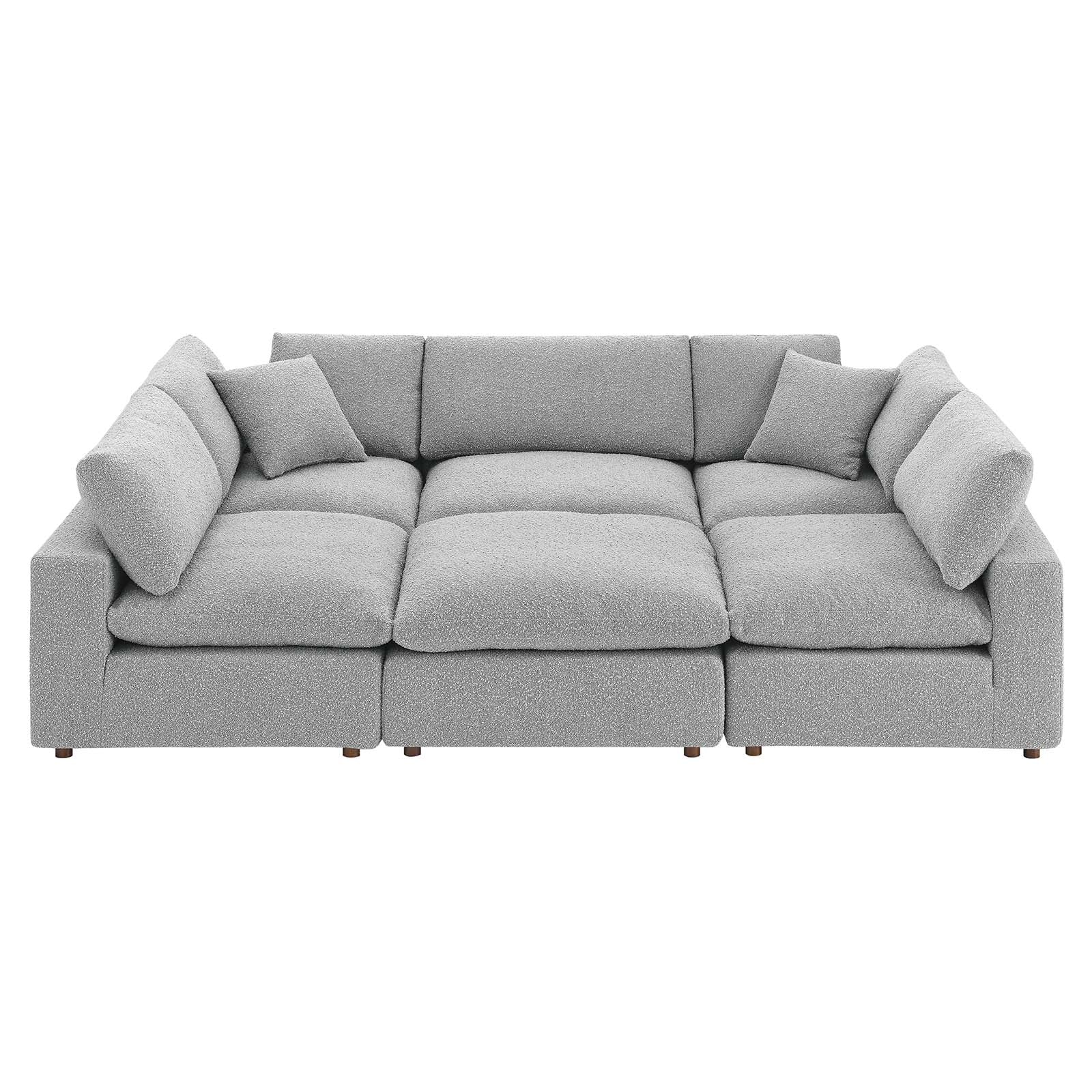 Commix Down Filled Overstuffed Boucle Fabric 6-Piece Sectional Sofa By Modway - EEI-6372 - Image 11