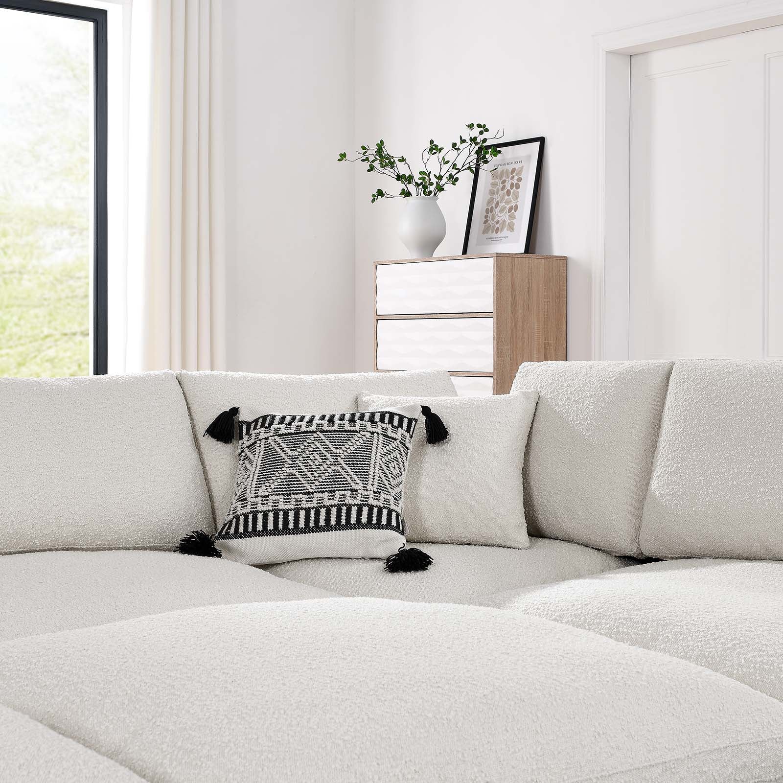 Commix Down Filled Overstuffed Boucle Fabric 6-Piece Sectional Sofa By Modway - EEI-6372 - Image 9