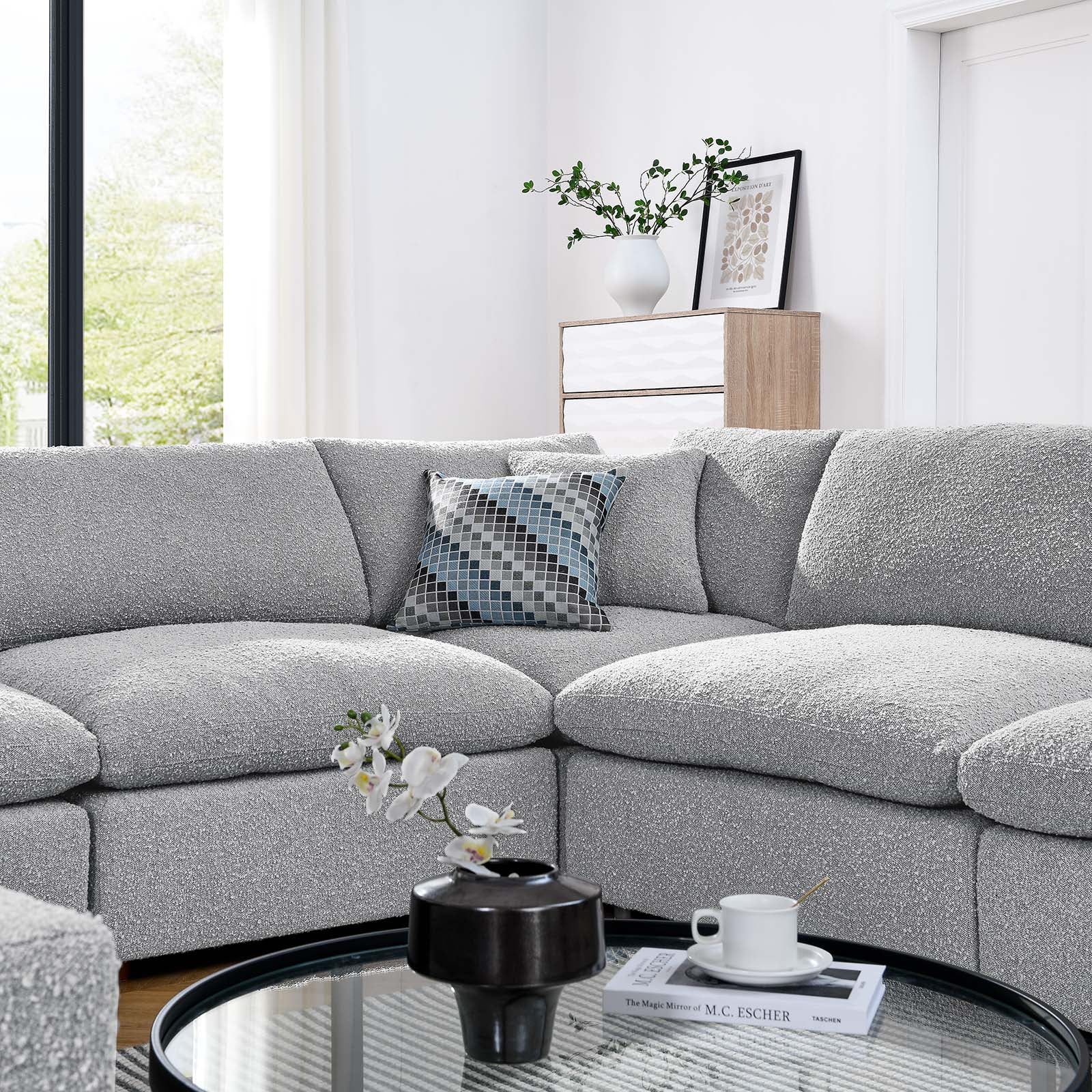Commix Down Filled Overstuffed Boucle Fabric 8-Piece Sectional Sofa By Modway - EEI-6371 - Image 14