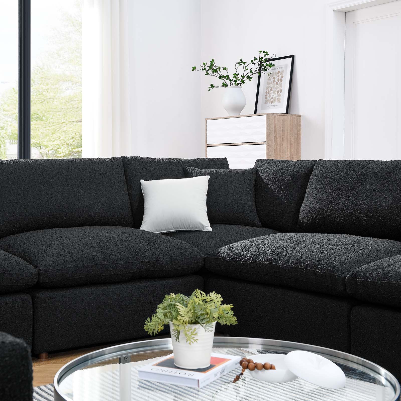 Commix Down Filled Overstuffed Boucle Fabric 8-Piece Sectional Sofa By Modway - EEI-6371 - Image 5