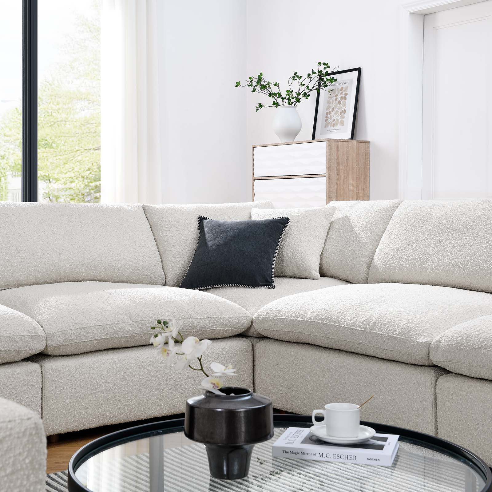 Commix Down Filled Overstuffed Boucle Fabric 8-Piece Sectional Sofa By Modway - EEI-6371 - Image 9
